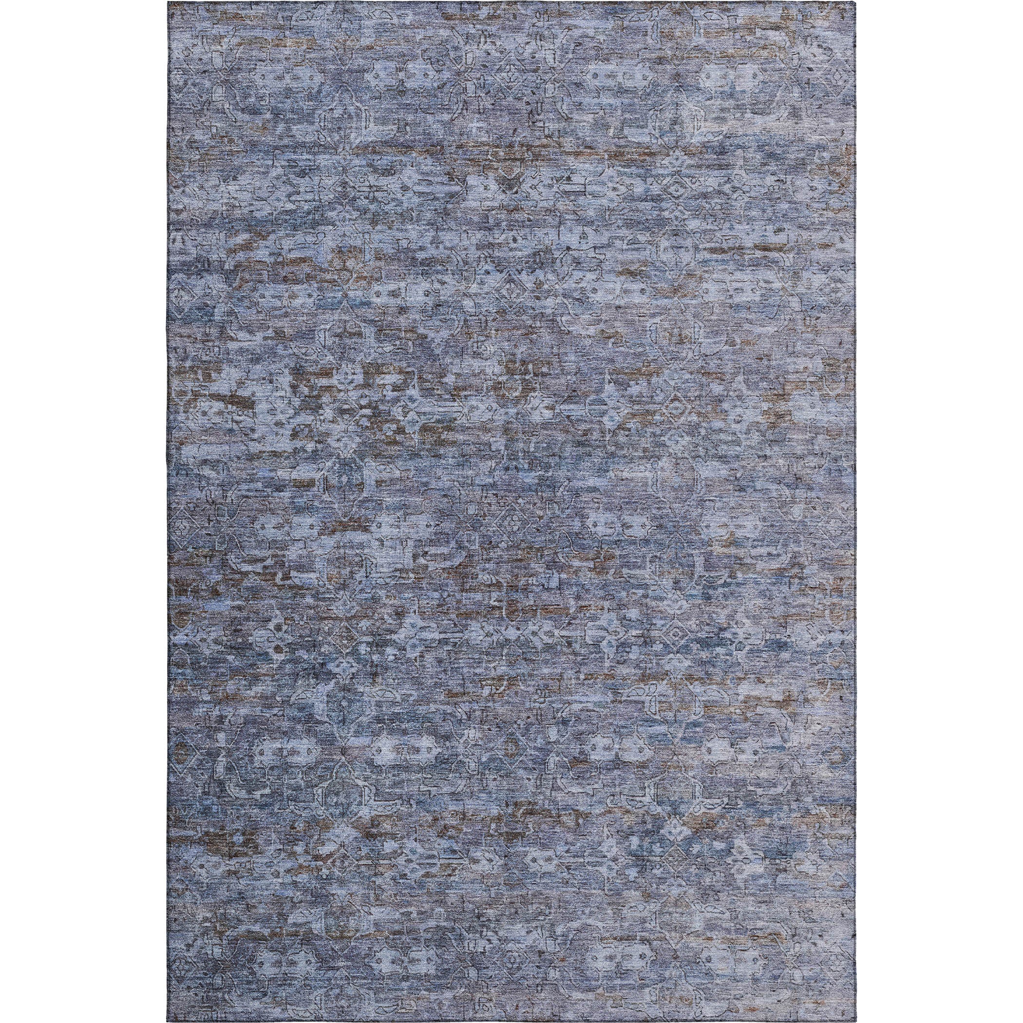 Dubrovnik Machine Washable Transitional Blue Rug 3' x 5' #shape_Rectangle