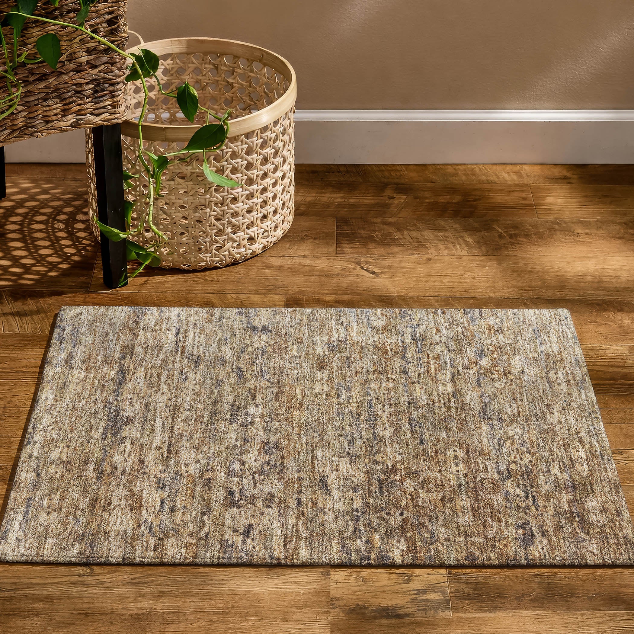 Dubrovnik Machine Washable Transitional Brown Rug 1'8" x 2'6" #shape_Rectangle