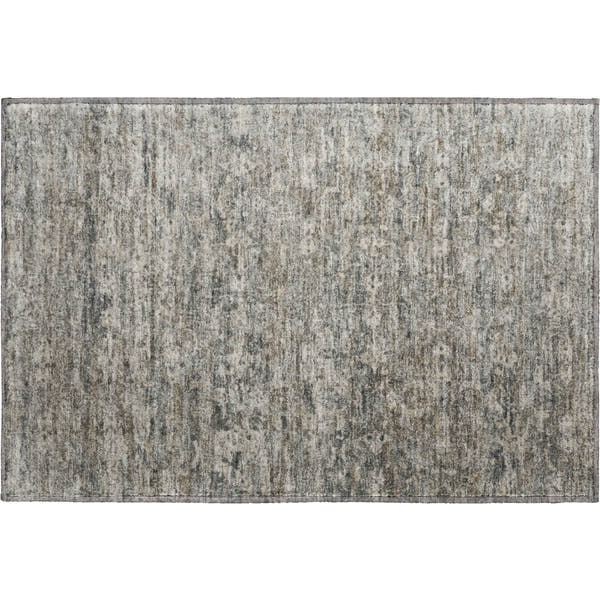 Dubrovnik Machine Washable Transitional Pewter Gray Rug 1'8" x 2'6"
