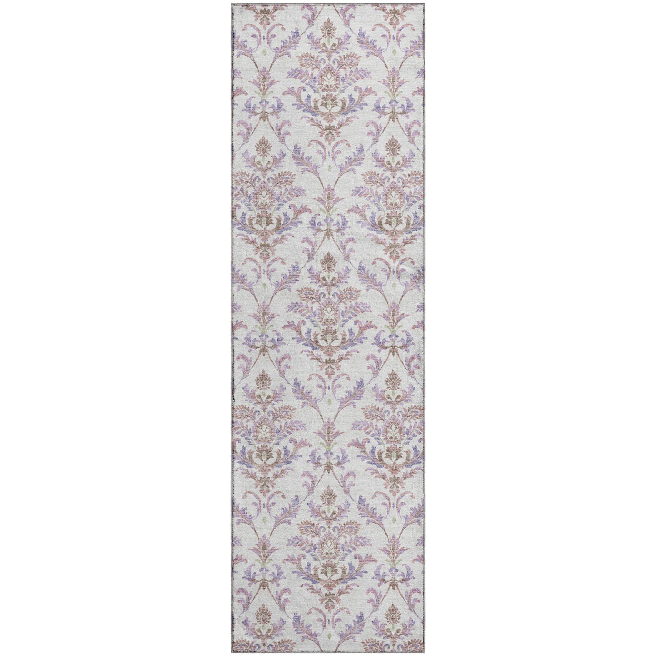 Chiang Mai Machine Washable Traditional Lavender Purple Rug 2'3" x 7'6" #shape_Runner