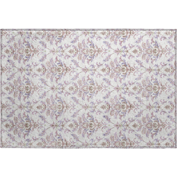 Chiang Mai Machine Washable Traditional Lavender Purple Rug 1'8" x 2'6"