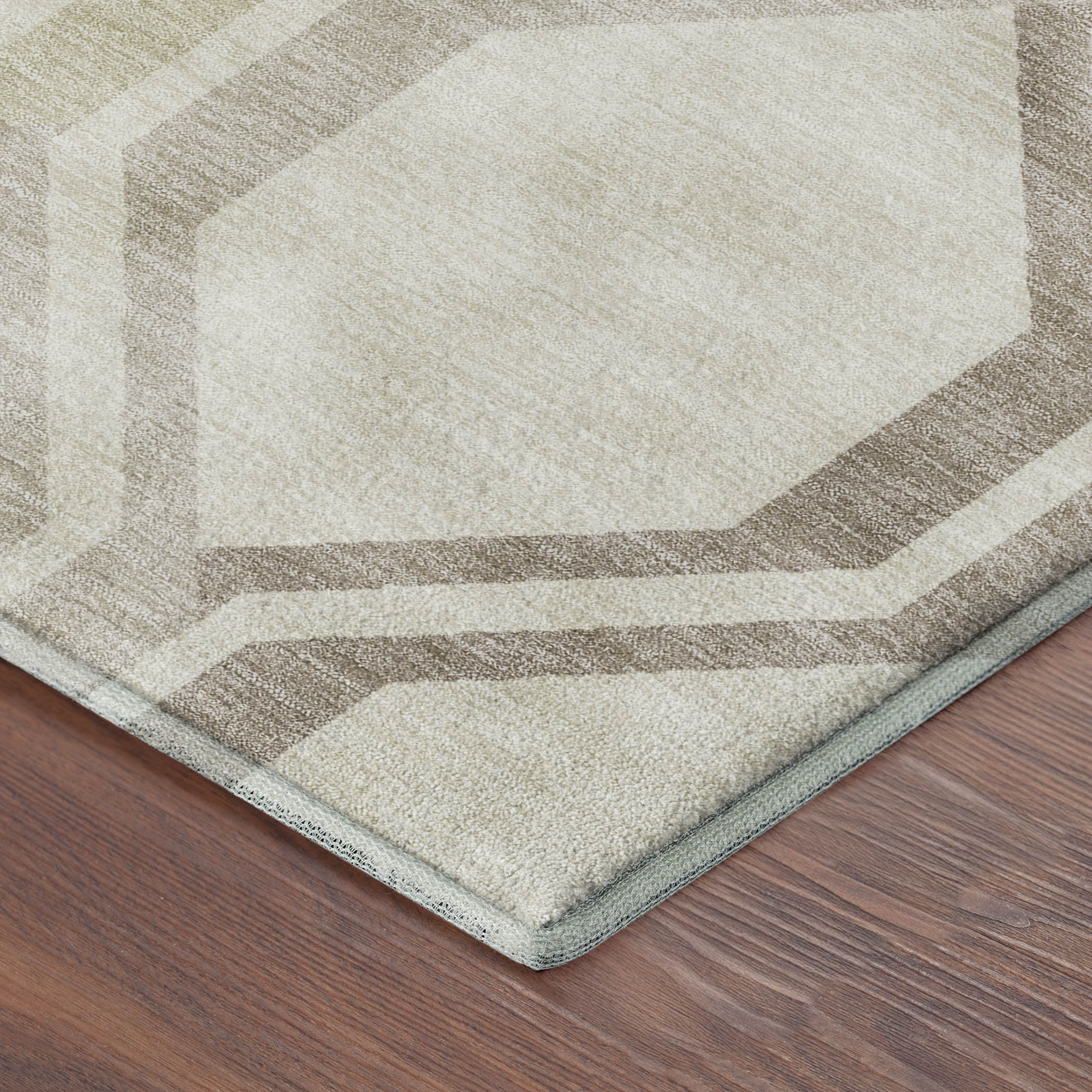 Lucerne Machine Washable Transitional Beige Brown Rug 1'8" x 2'6" #shape_Rectangle