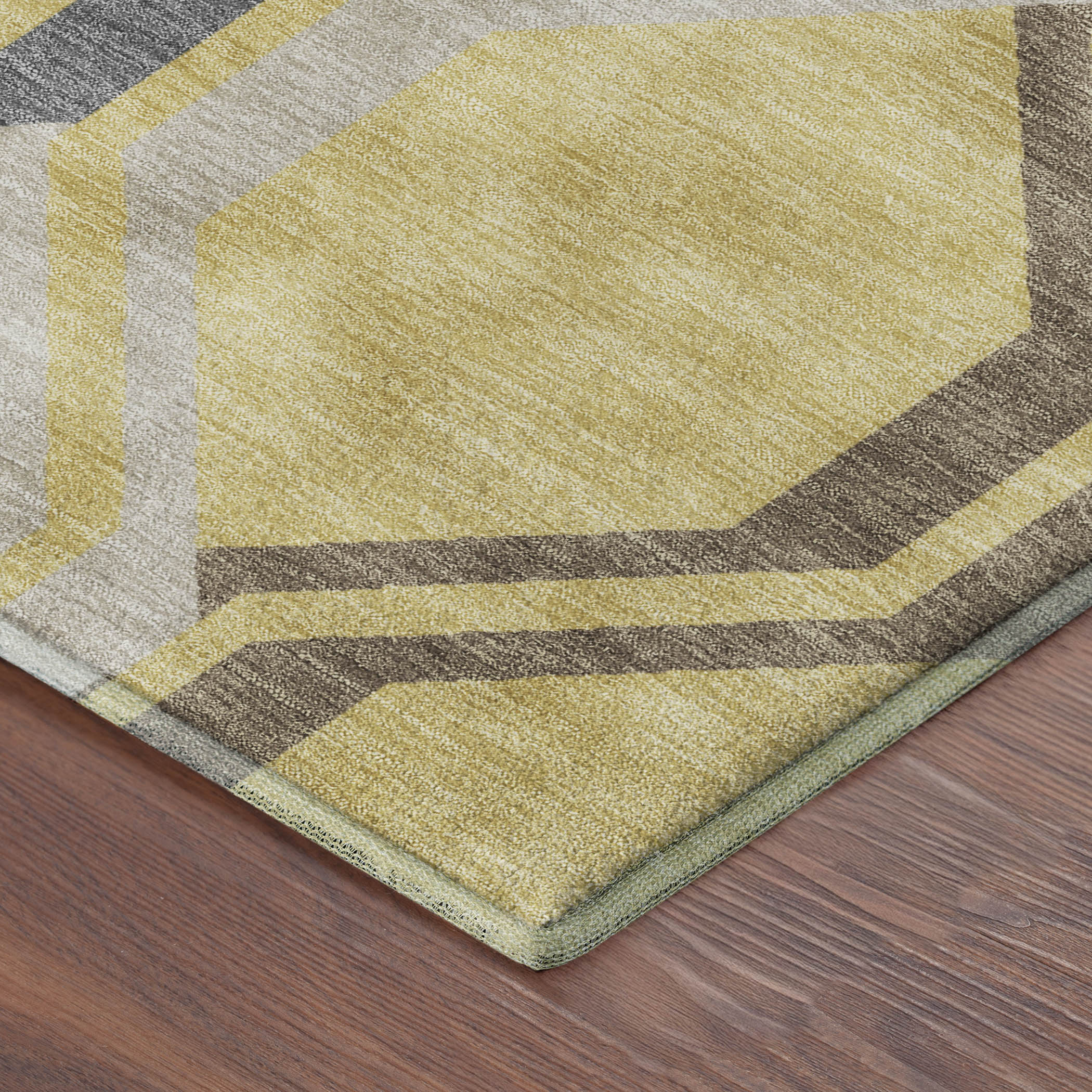 Lucerne Machine Washable Transitional Gold Rug 1'8" x 2'6" #shape_Rectangle