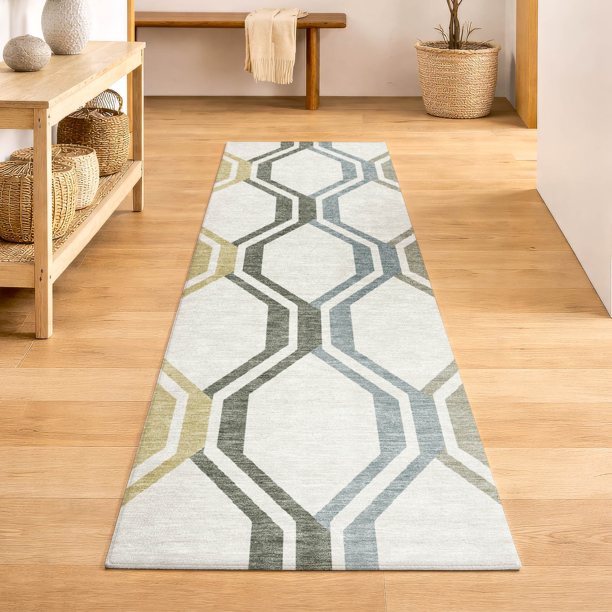 Lucerne Machine Washable Transitional Ivory Rug 2'3" x 7'6" #shape_Runner