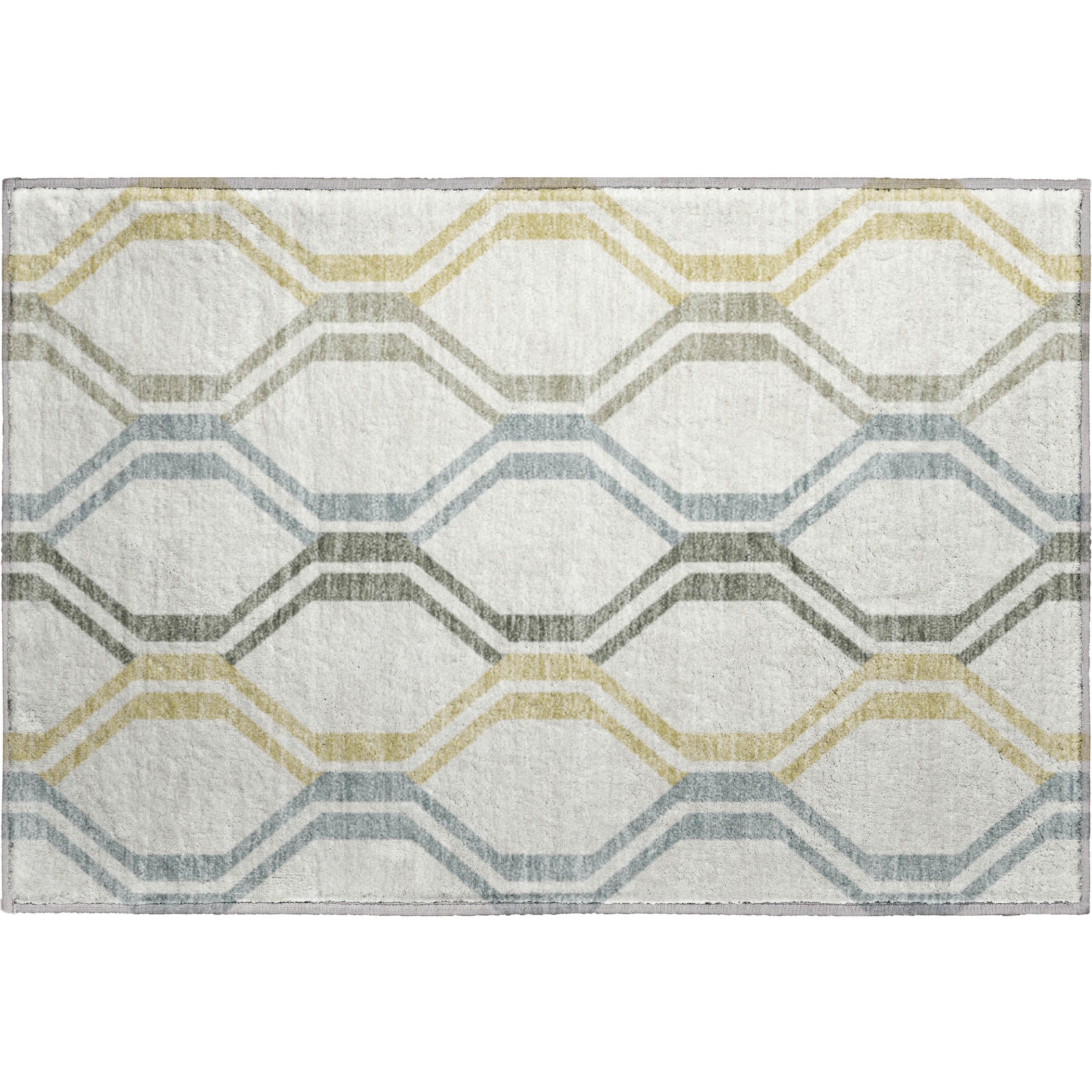 Lucerne Machine Washable Transitional Ivory Rug 1'8" x 2'6" #shape_Rectangle
