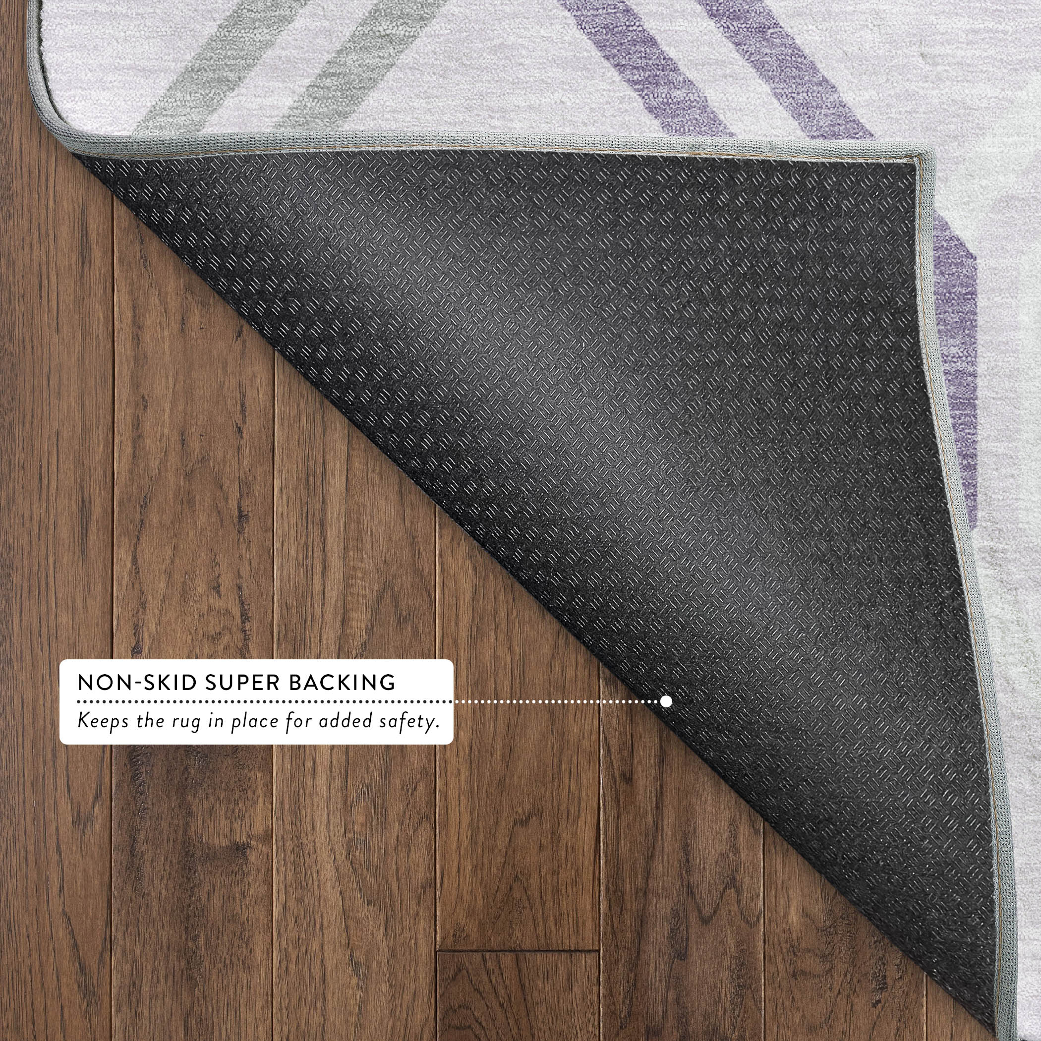 Lucerne Machine Washable Transitional Lavender Purple Rug 1'8" x 2'6" #shape_Rectangle