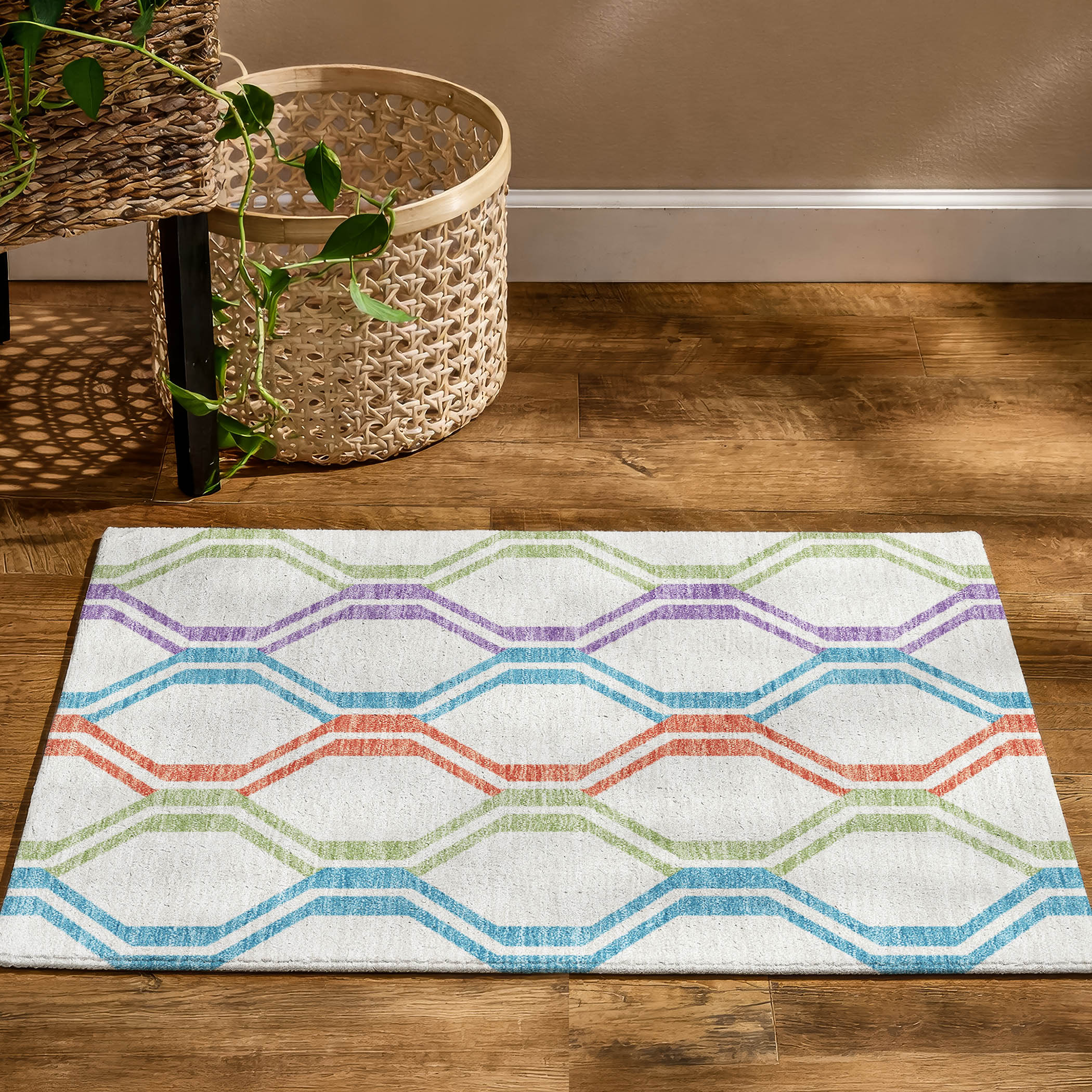 Lucerne Machine Washable Transitional Pearl Ivory Rug 1'8" x 2'6" #shape_Rectangle