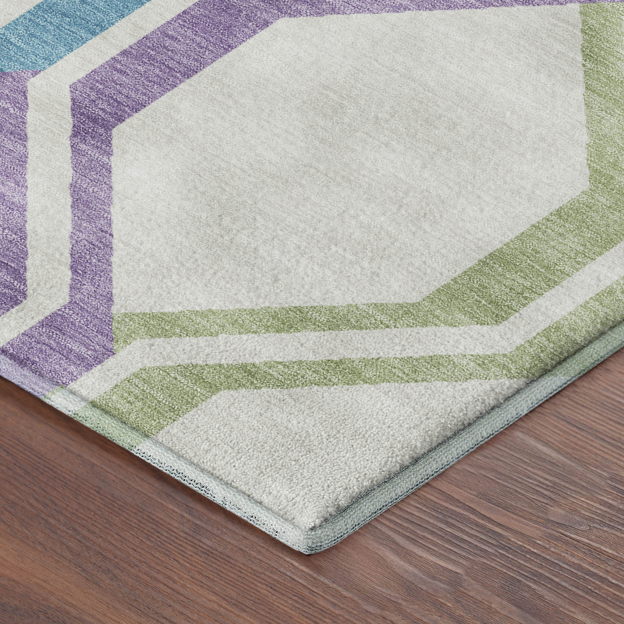 Lucerne Machine Washable Transitional Pearl Ivory Rug 1'8" x 2'6" #shape_Rectangle