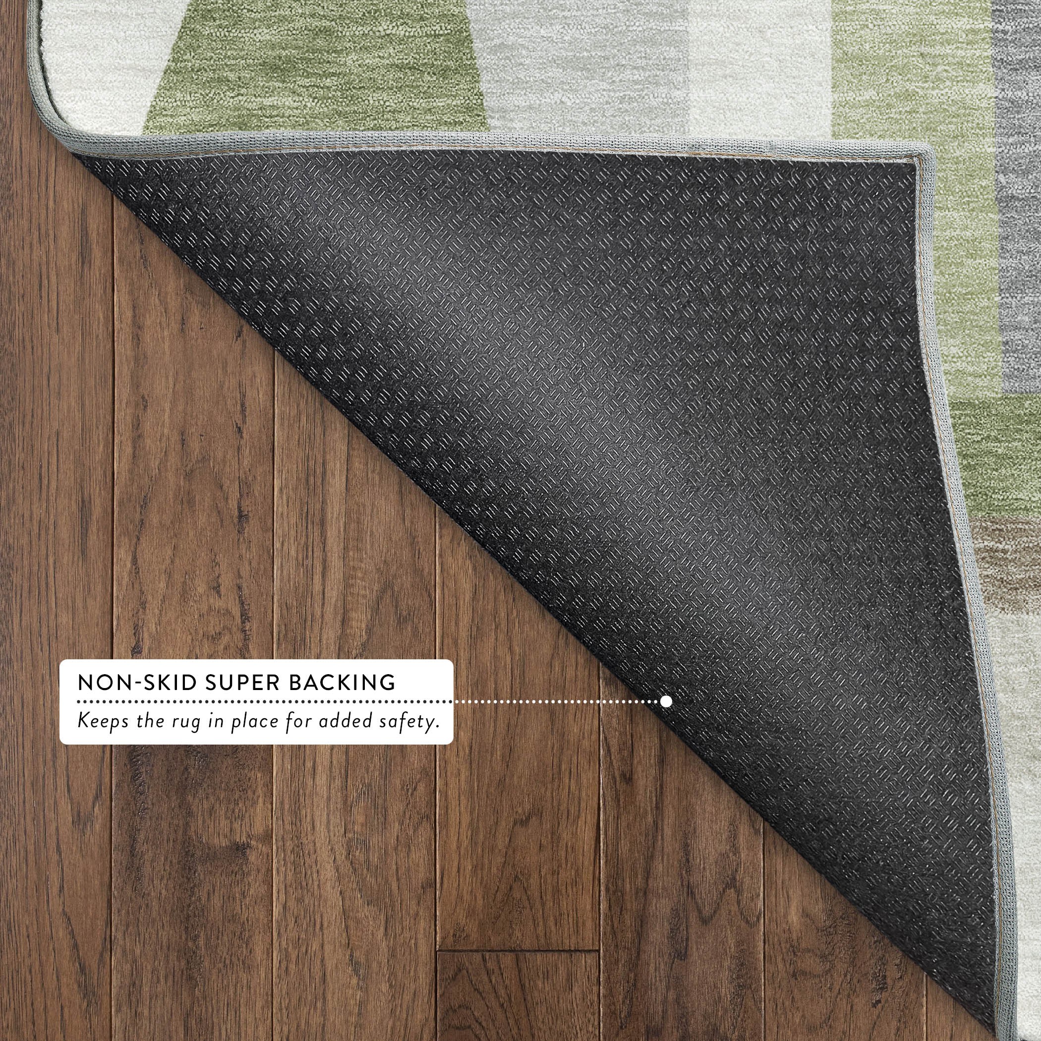Marrakech Machine Washable Transitional Aloe Green Rug 1'8" x 2'6" #shape_Rectangle
