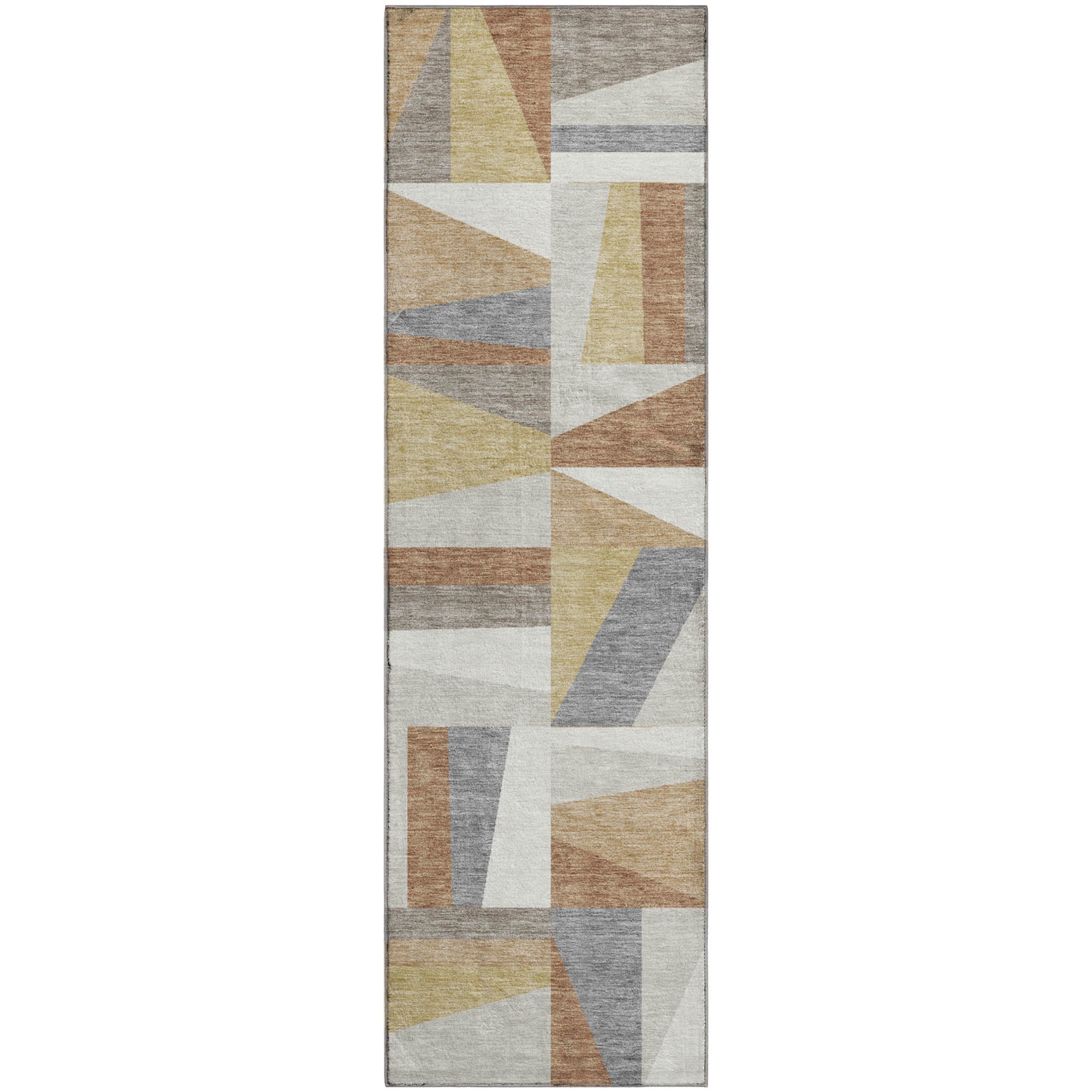 Marrakech Machine Washable Transitional Beige Brown Rug 2'3" x 7'6" #shape_Runner
