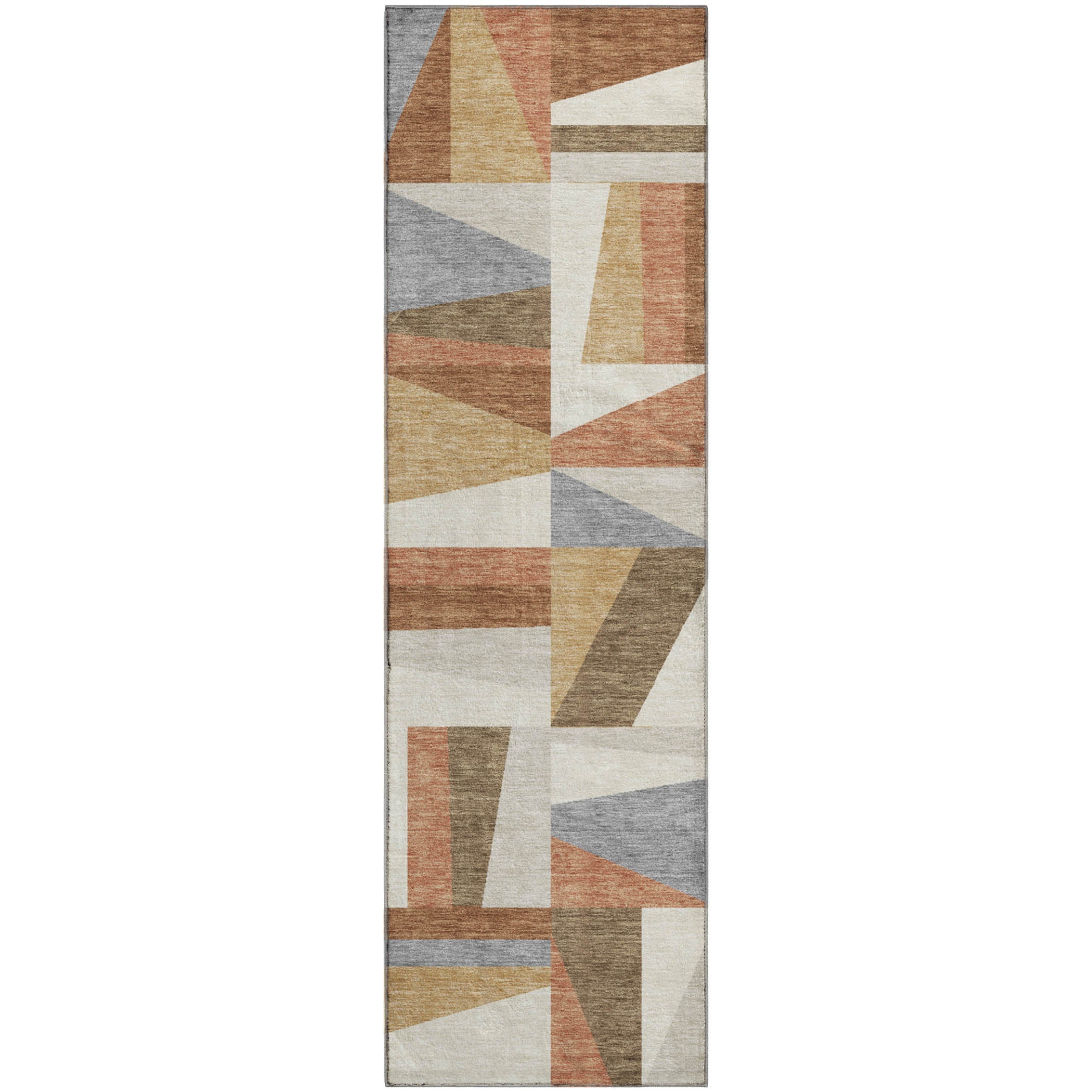 Marrakech Machine Washable Transitional Paprika Orange Rug 2'3" x 7'6" #shape_Runner