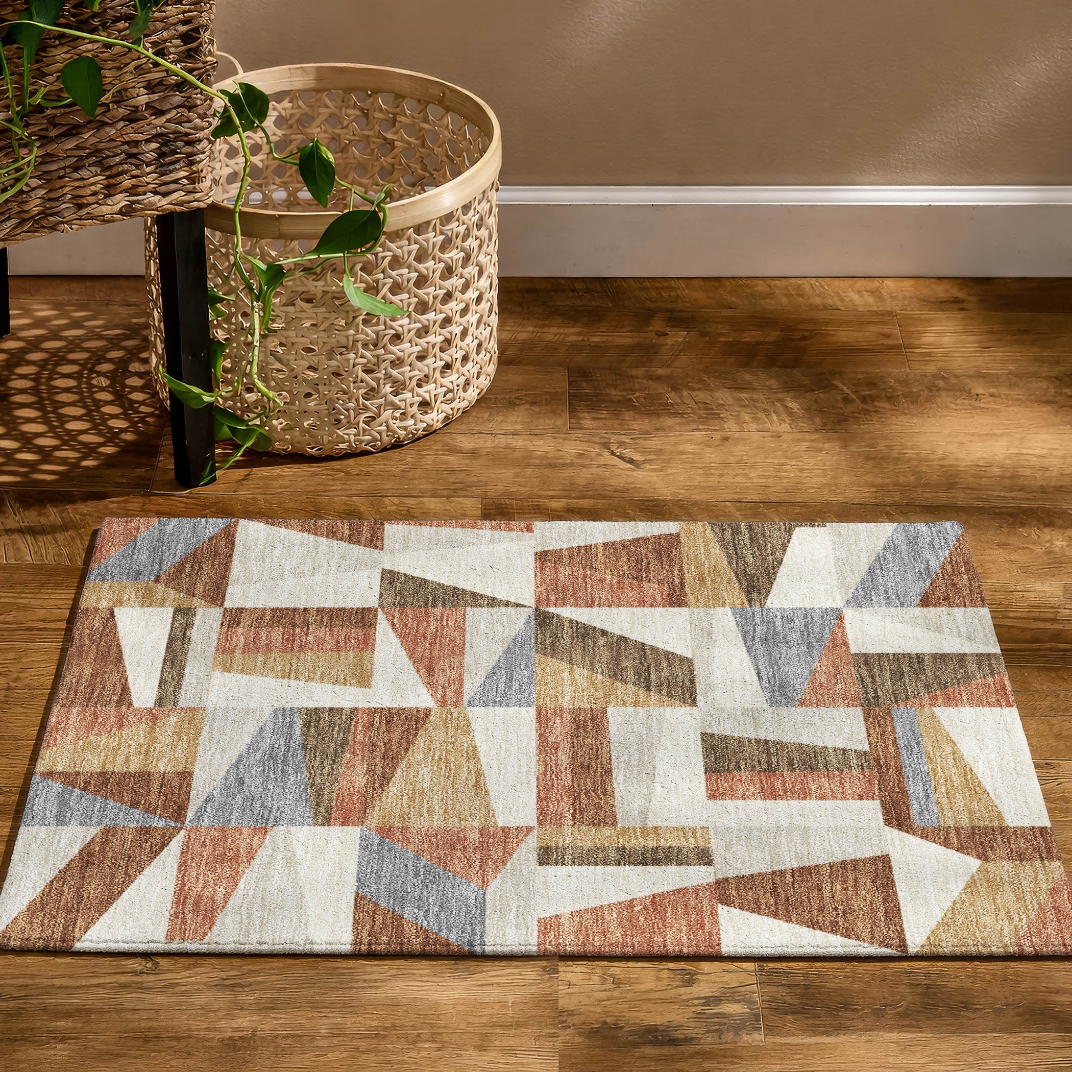 Marrakech Machine Washable Transitional Paprika Orange Rug 1'8" x 2'6" #shape_Rectangle