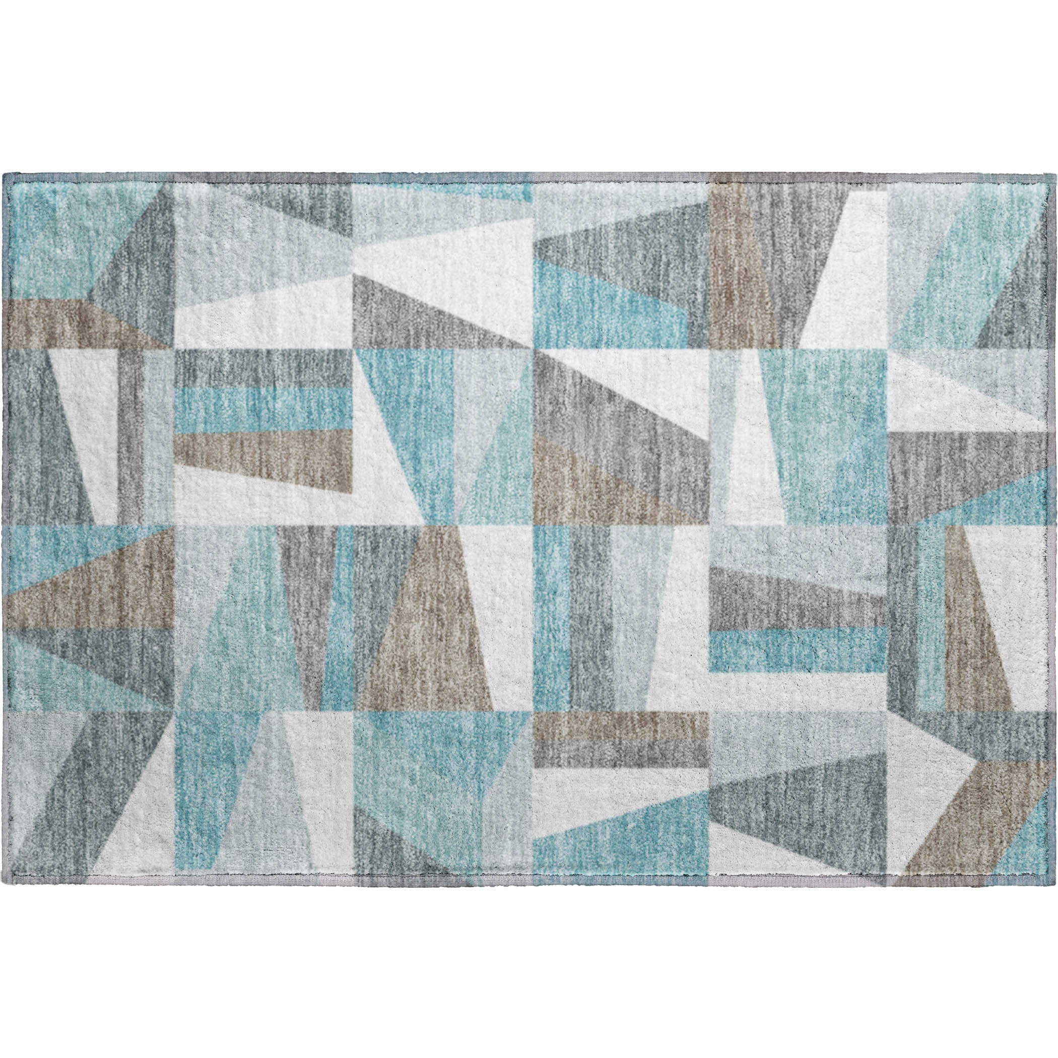 Marrakech Machine Washable Transitional Teal Rug 1'8" x 2'6" #shape_Rectangle