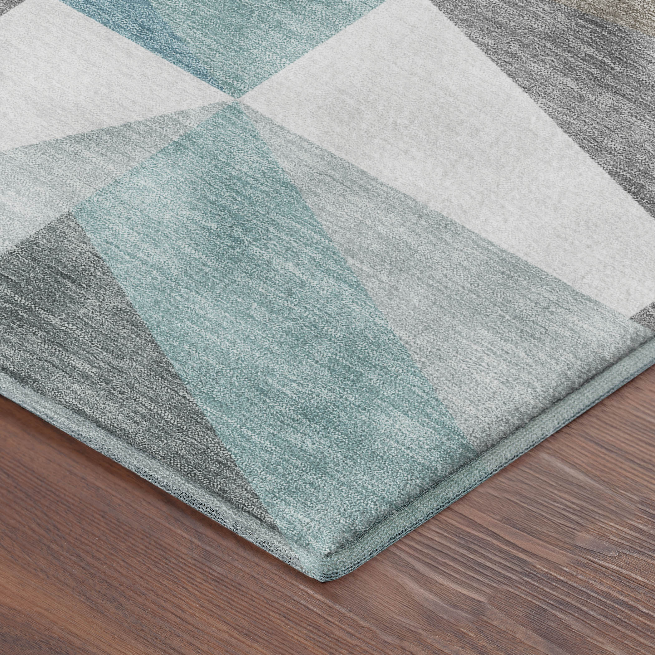 Marrakech Machine Washable Transitional Teal Rug 1'8" x 2'6" #shape_Rectangle