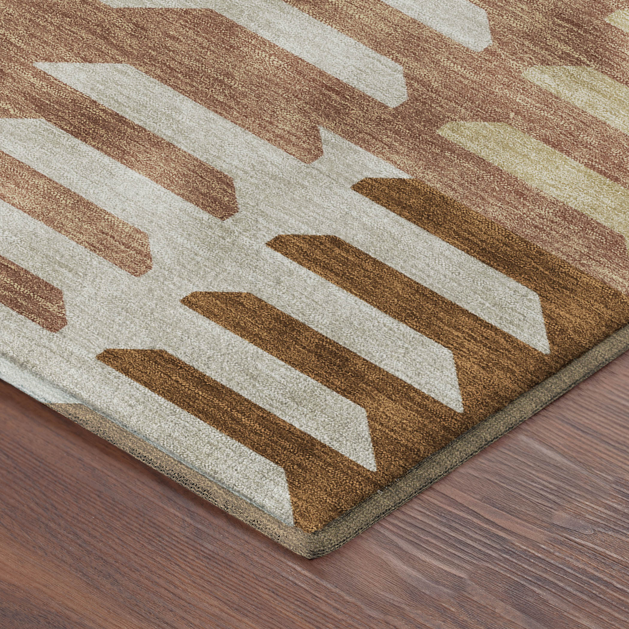 Lisbon Machine Washable Transitional Copper Orange Rug 1'8" x 2'6" #shape_Rectangle