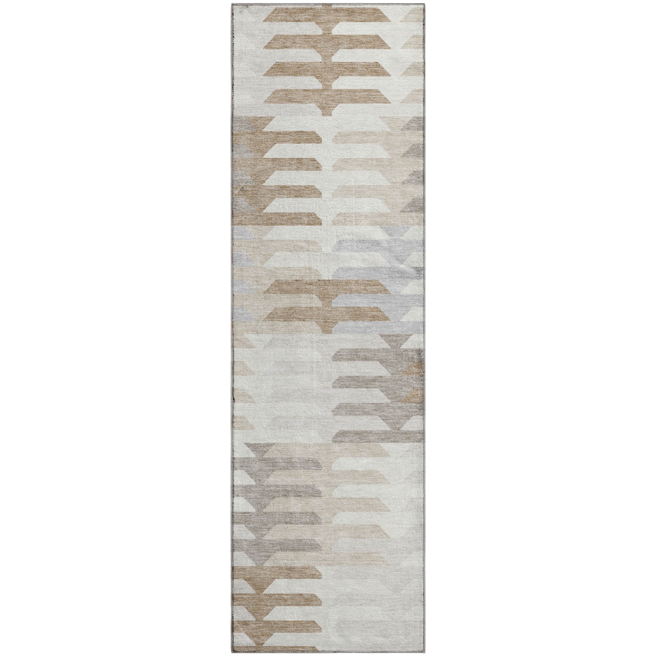 Lisbon Machine Washable Transitional Ivory Rug 2'3" x 7'6" #shape_Runner