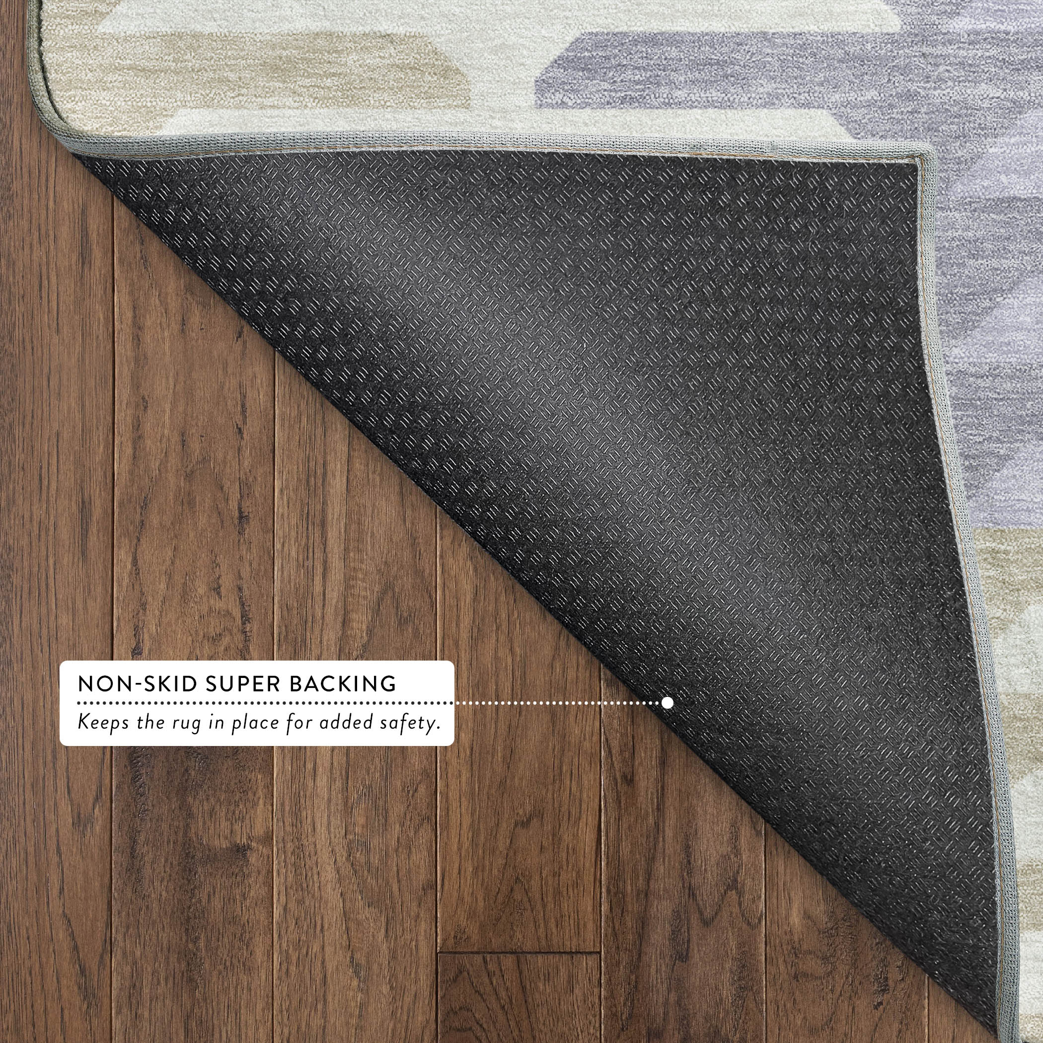 Lisbon Machine Washable Transitional Lavender Purple Rug 1'8" x 2'6" #shape_Rectangle