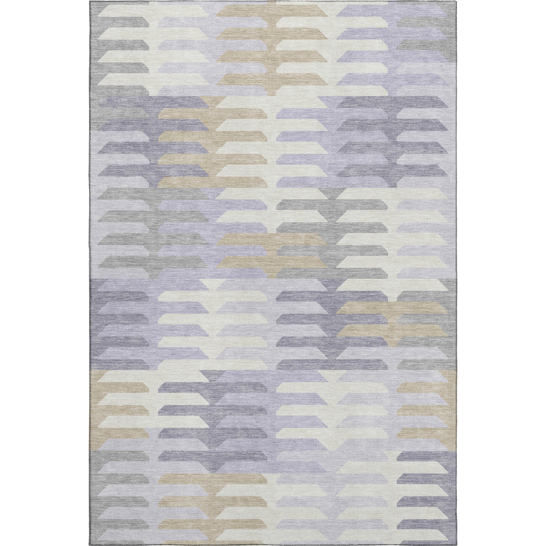Lisbon Machine Washable Transitional Lavender Purple Rug 3' x 5' #shape_Rectangle
