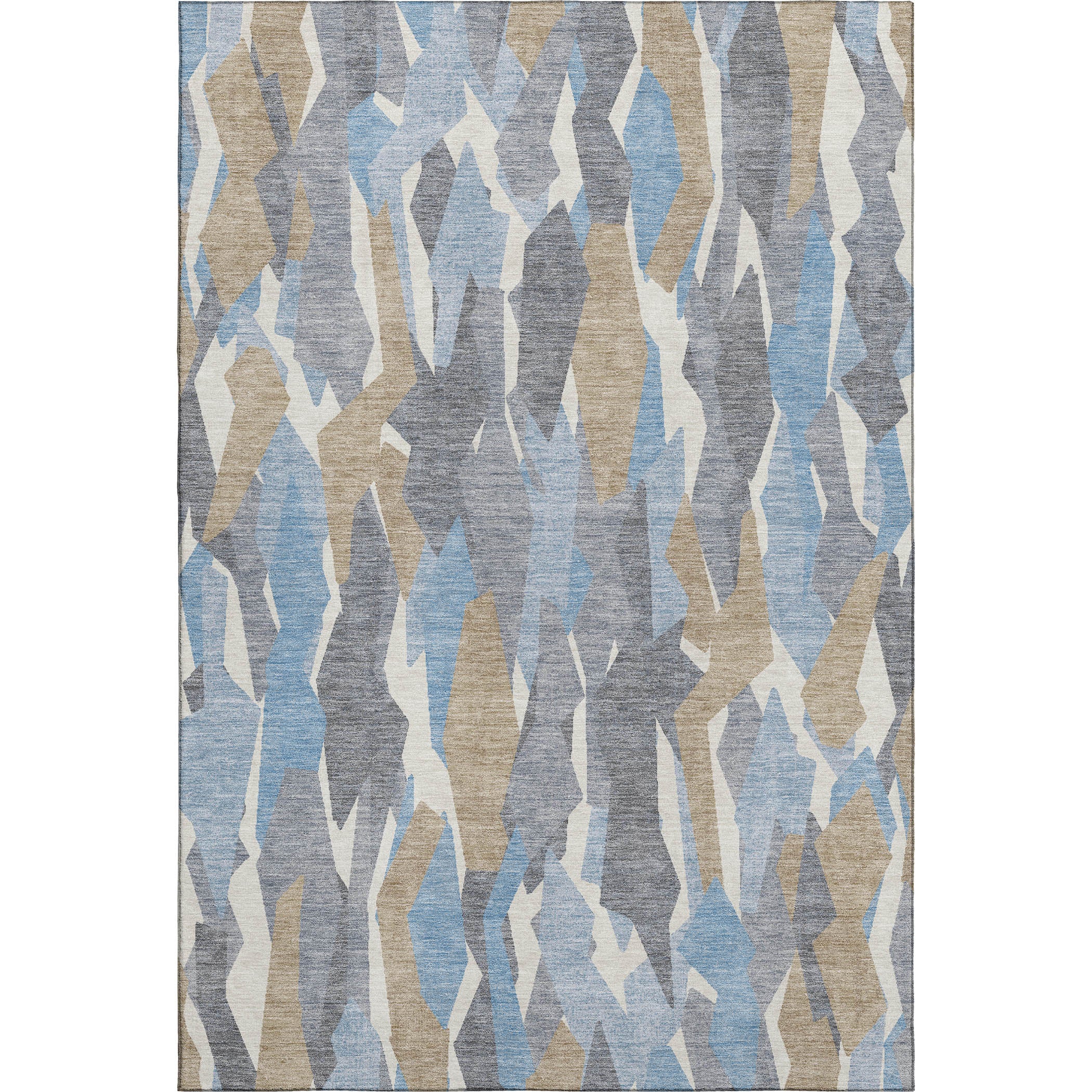 Lima Machine Washable Transitional Denim Blue Rug 3' x 5' #shape_Rectangle
