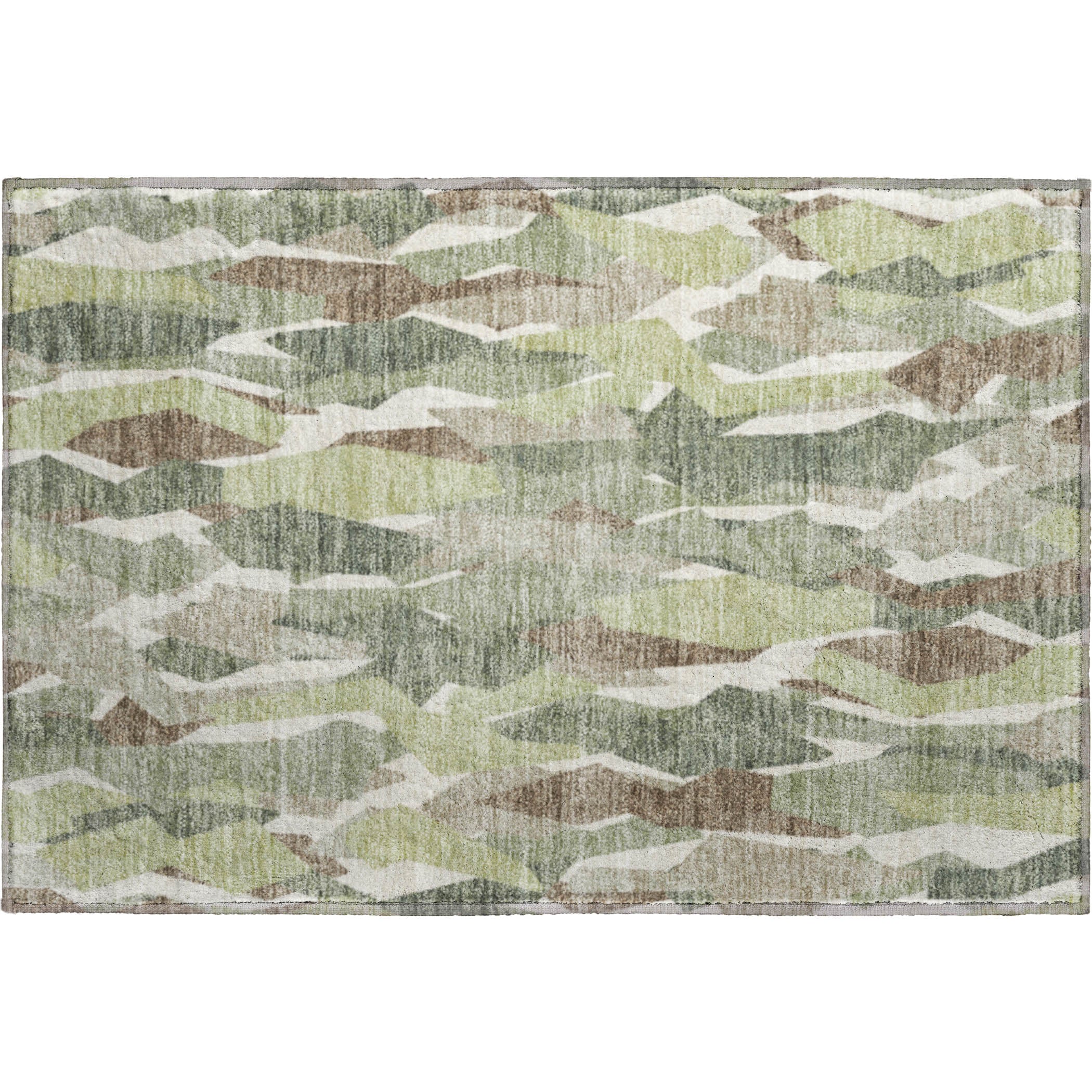 Lima Machine Washable Transitional Fern Green Rug 1'8" x 2'6" #shape_Rectangle