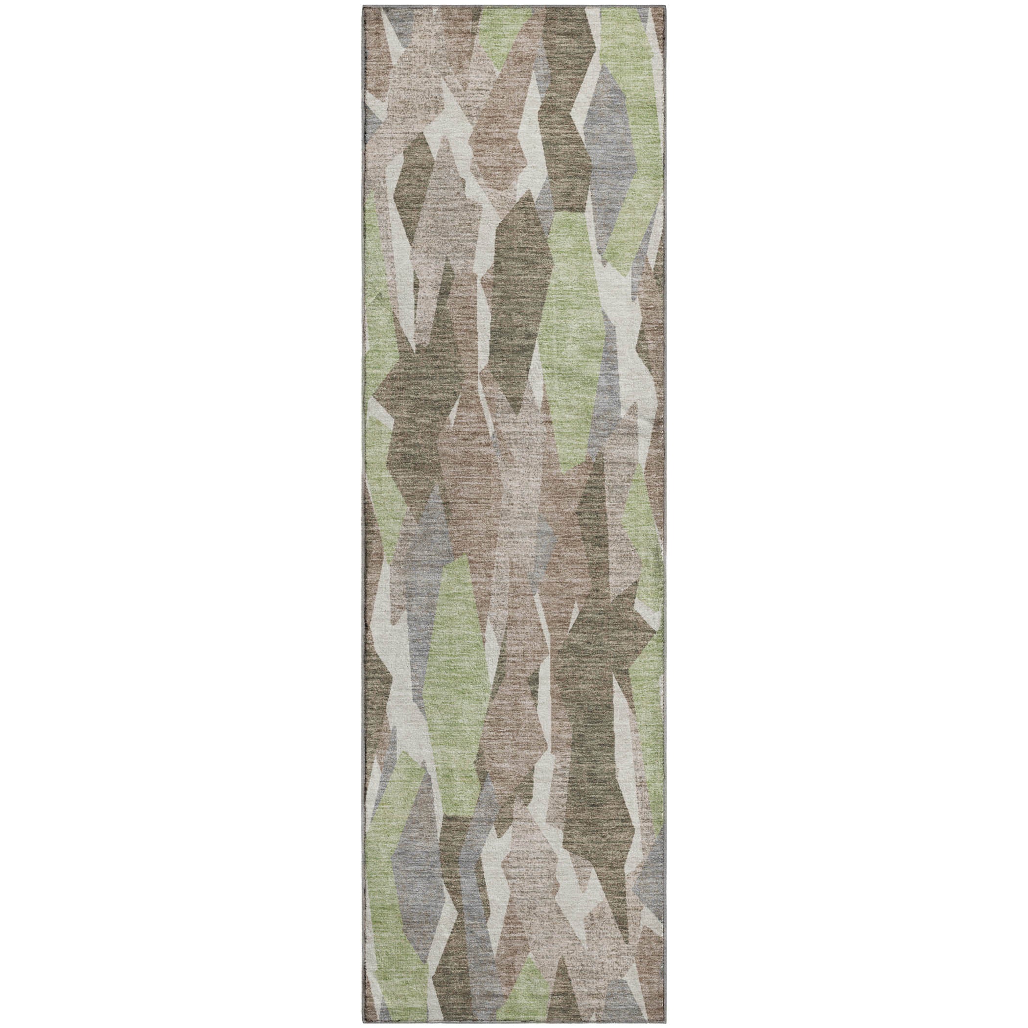 Lima Machine Washable Transitional Mocha Brown Rug 2'3" x 7'6" #shape_Runner