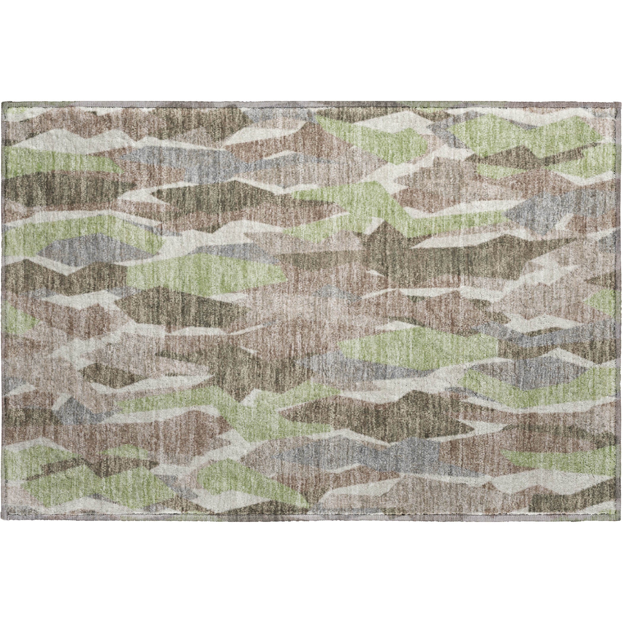 Lima Machine Washable Transitional Mocha Brown Rug 1'8" x 2'6" #shape_Rectangle