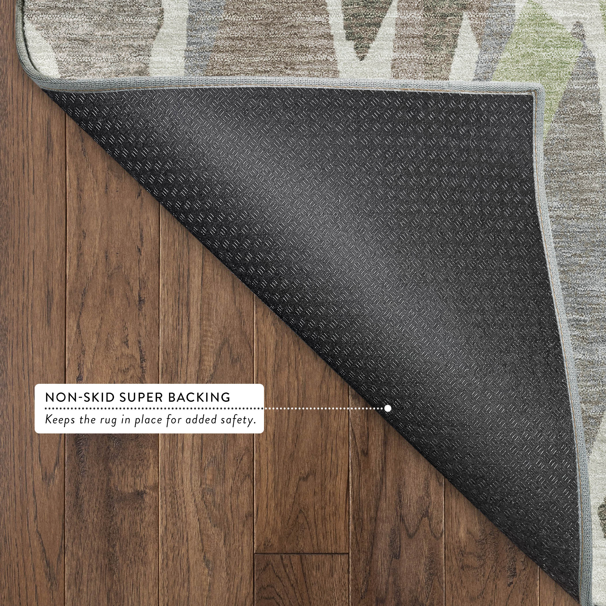 Lima Machine Washable Transitional Mocha Brown Rug 1'8" x 2'6" #shape_Rectangle