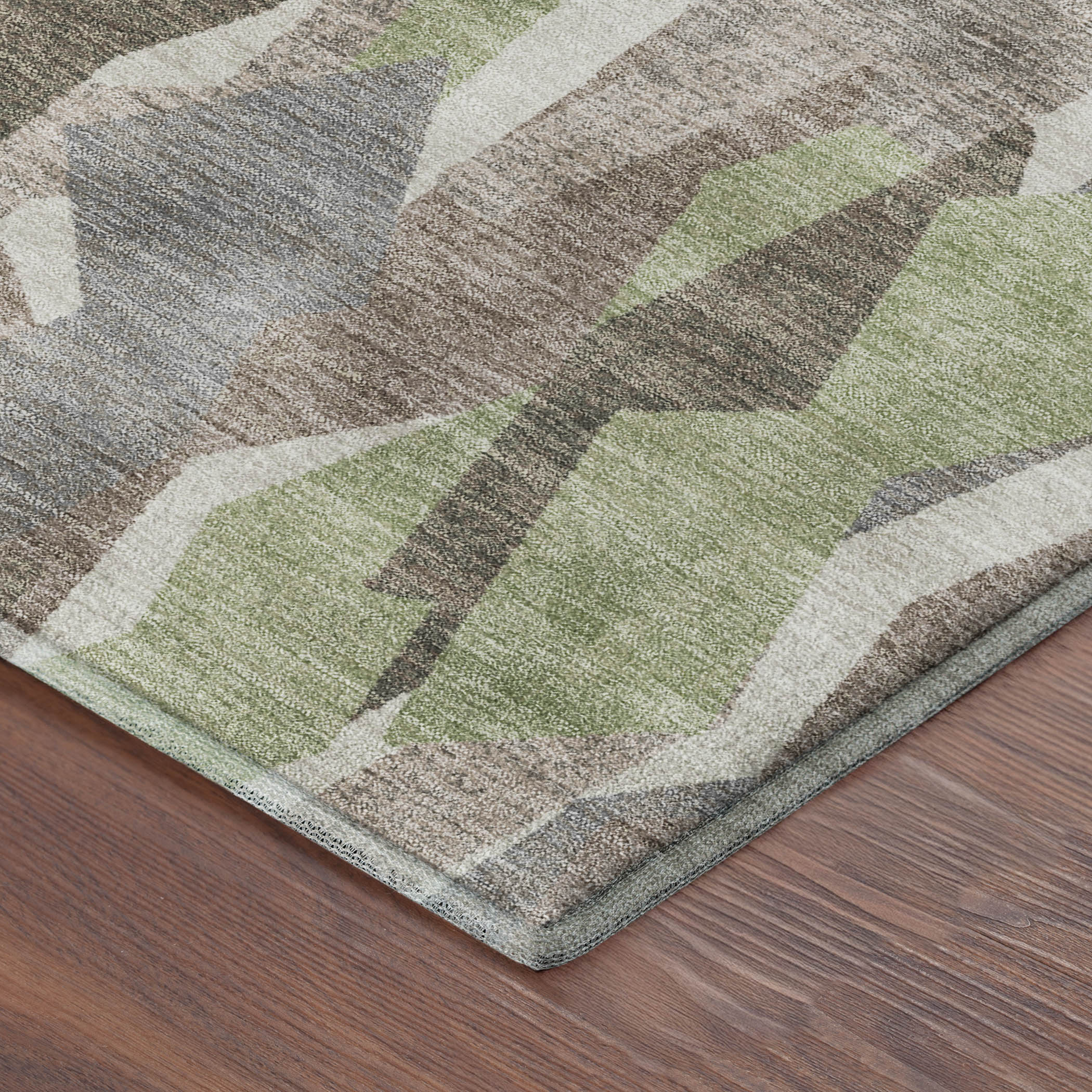 Lima Machine Washable Transitional Mocha Brown Rug 1'8" x 2'6" #shape_Rectangle