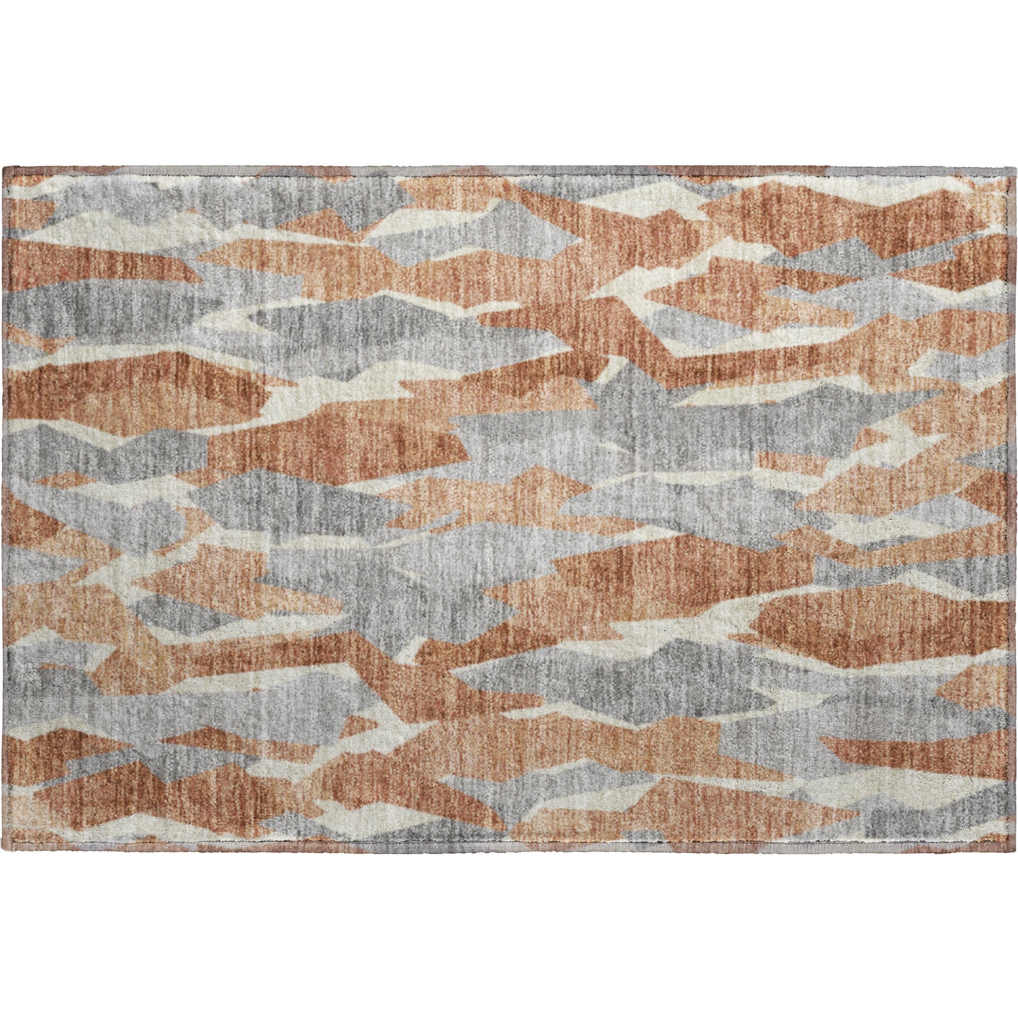 Lima Machine Washable Transitional Paprika Orange Rug 1'8" x 2'6" #shape_Rectangle