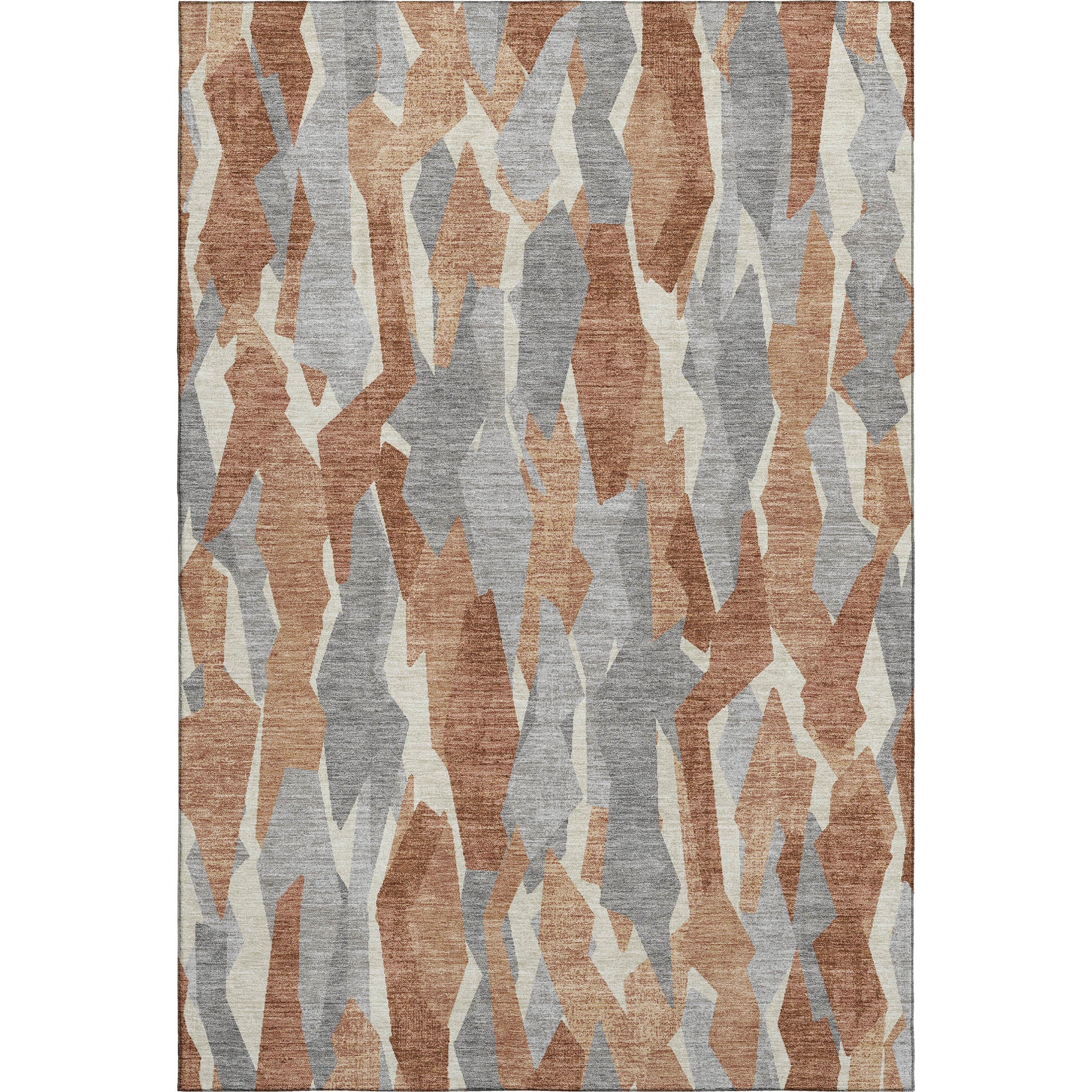 Lima Machine Washable Transitional Paprika Orange Rug 3' x 5' #shape_Rectangle
