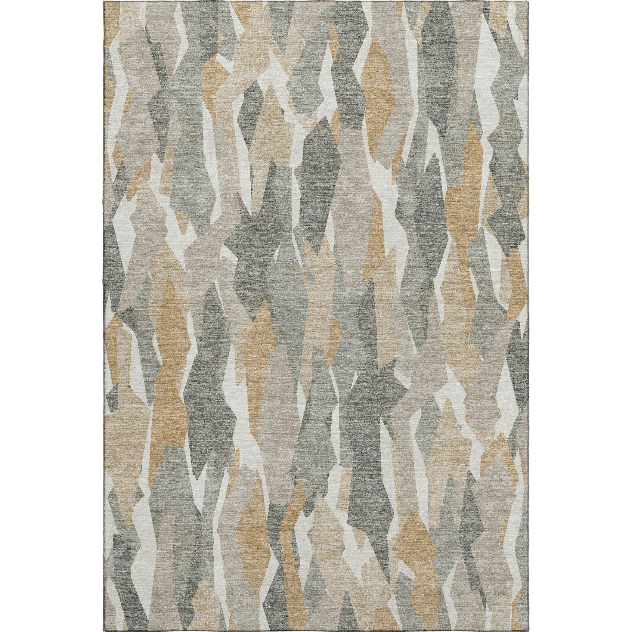 Lima Machine Washable Transitional Pewter Gray Rug 3' x 5' #shape_Rectangle