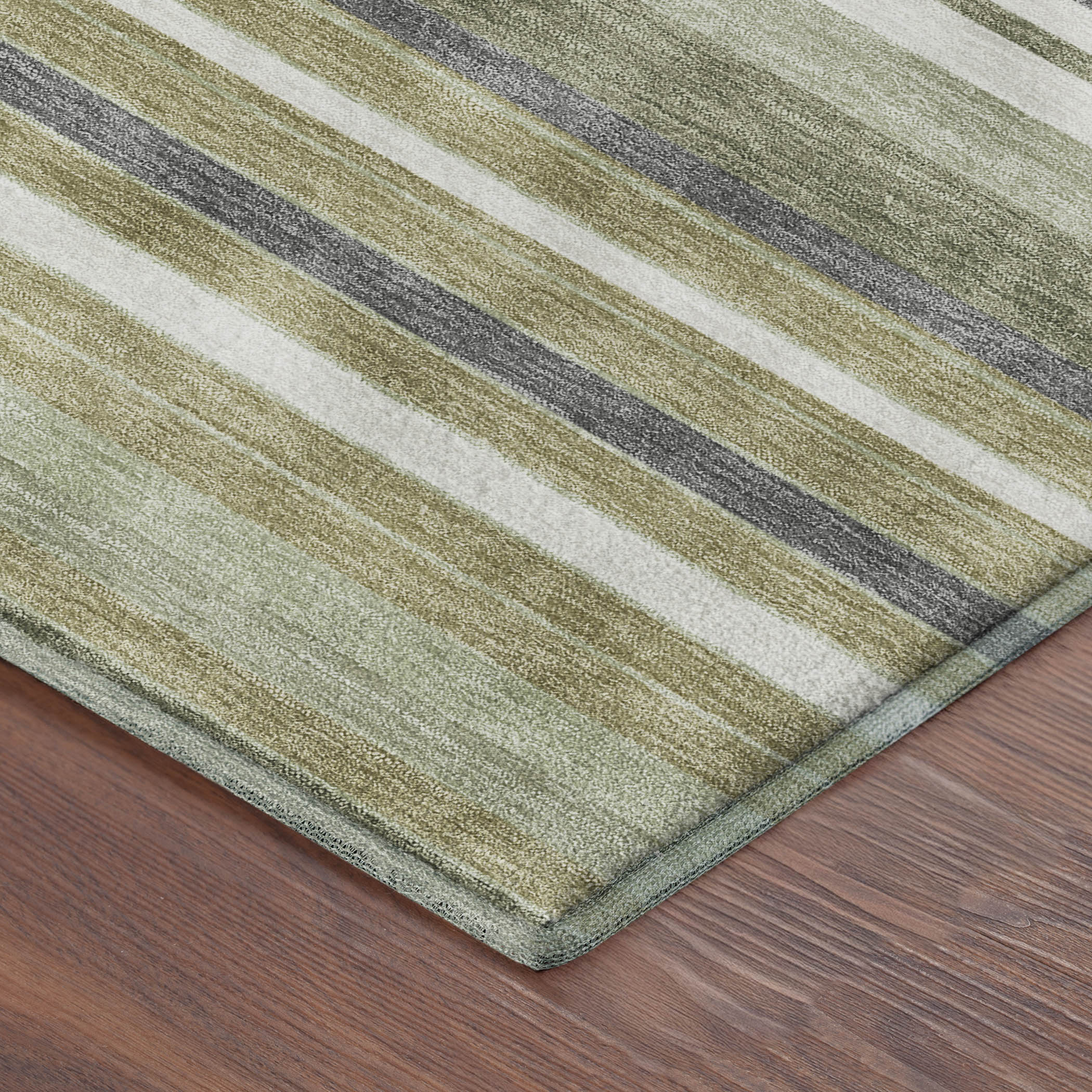 Sarajevo Machine Washable Transitional Aloe Green Rug 1'8" x 2'6" #shape_Rectangle