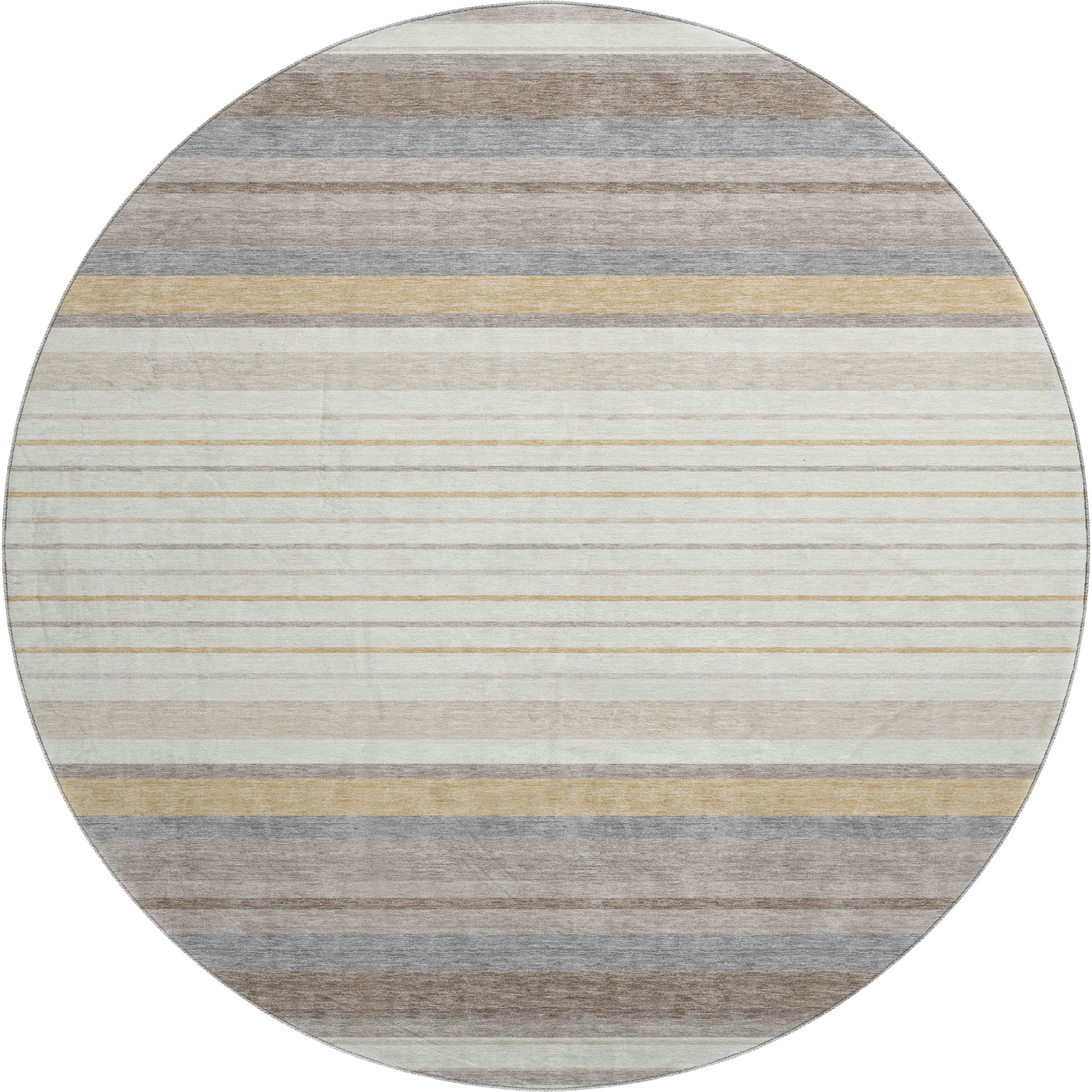 Sarajevo Machine Washable Transitional Ivory Rug 8' x 8' #shape_Round