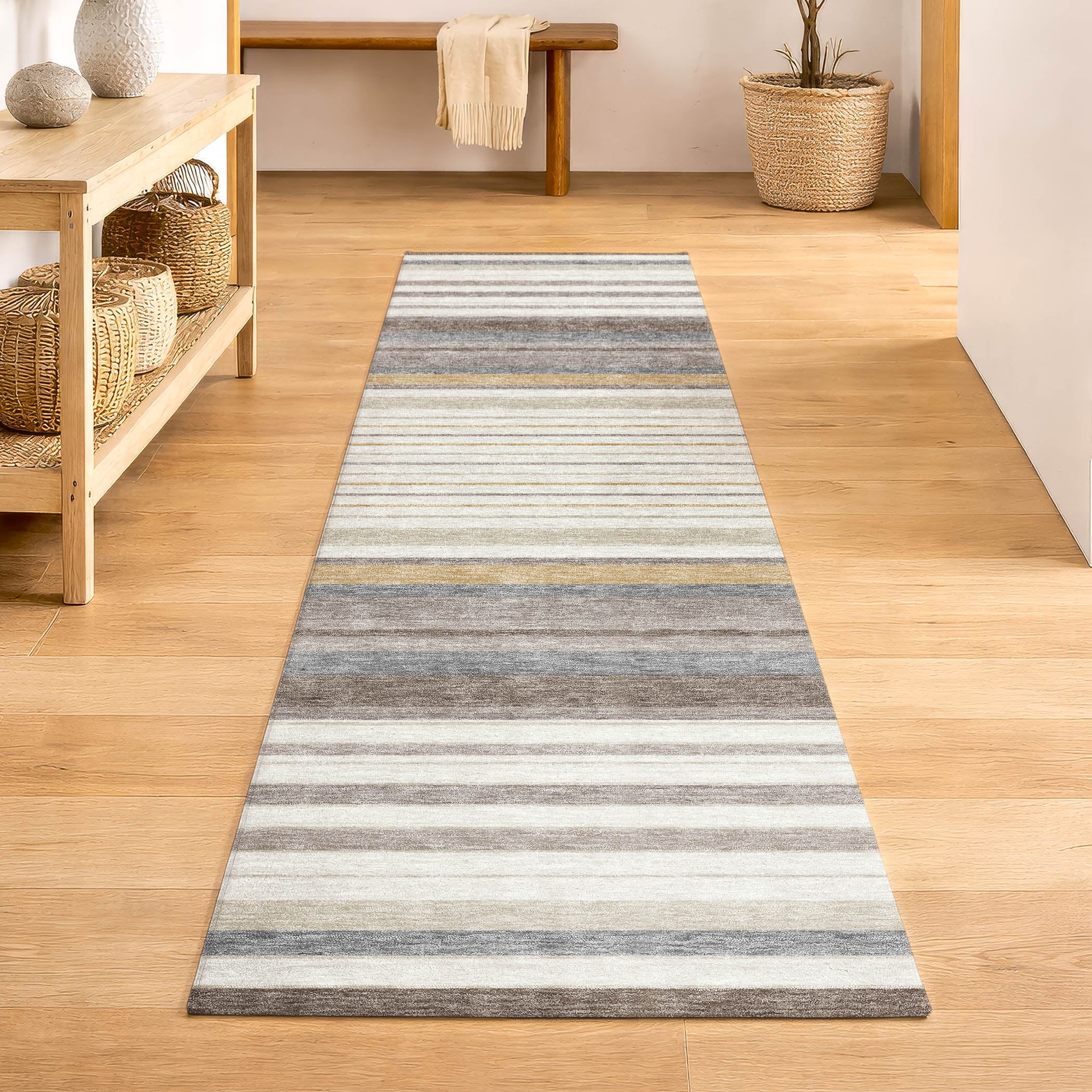 Sarajevo Machine Washable Transitional Ivory Rug 2'3" x 7'6" #shape_Runner