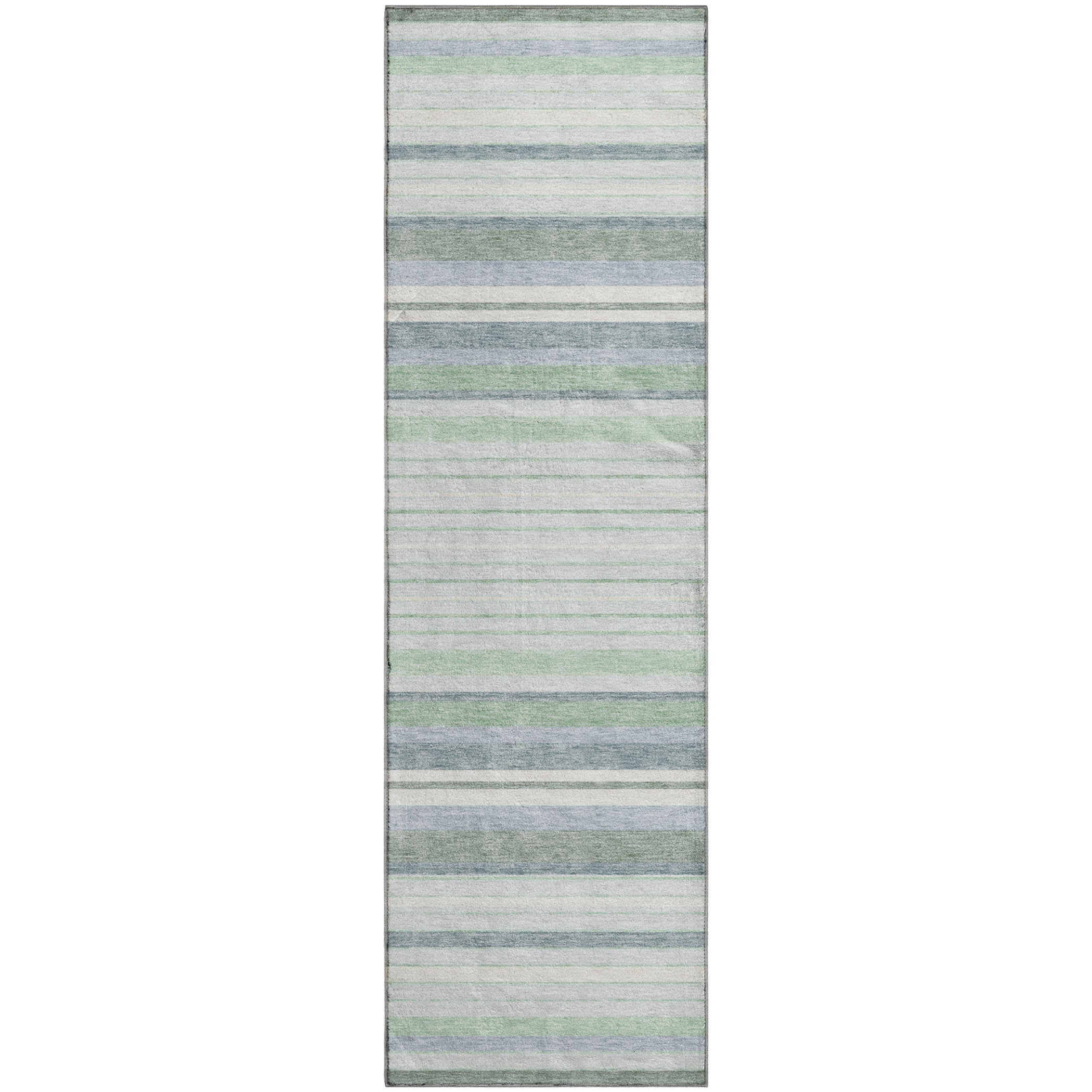 Sarajevo Machine Washable Transitional Mint Green Rug 2'3" x 7'6" #shape_Runner