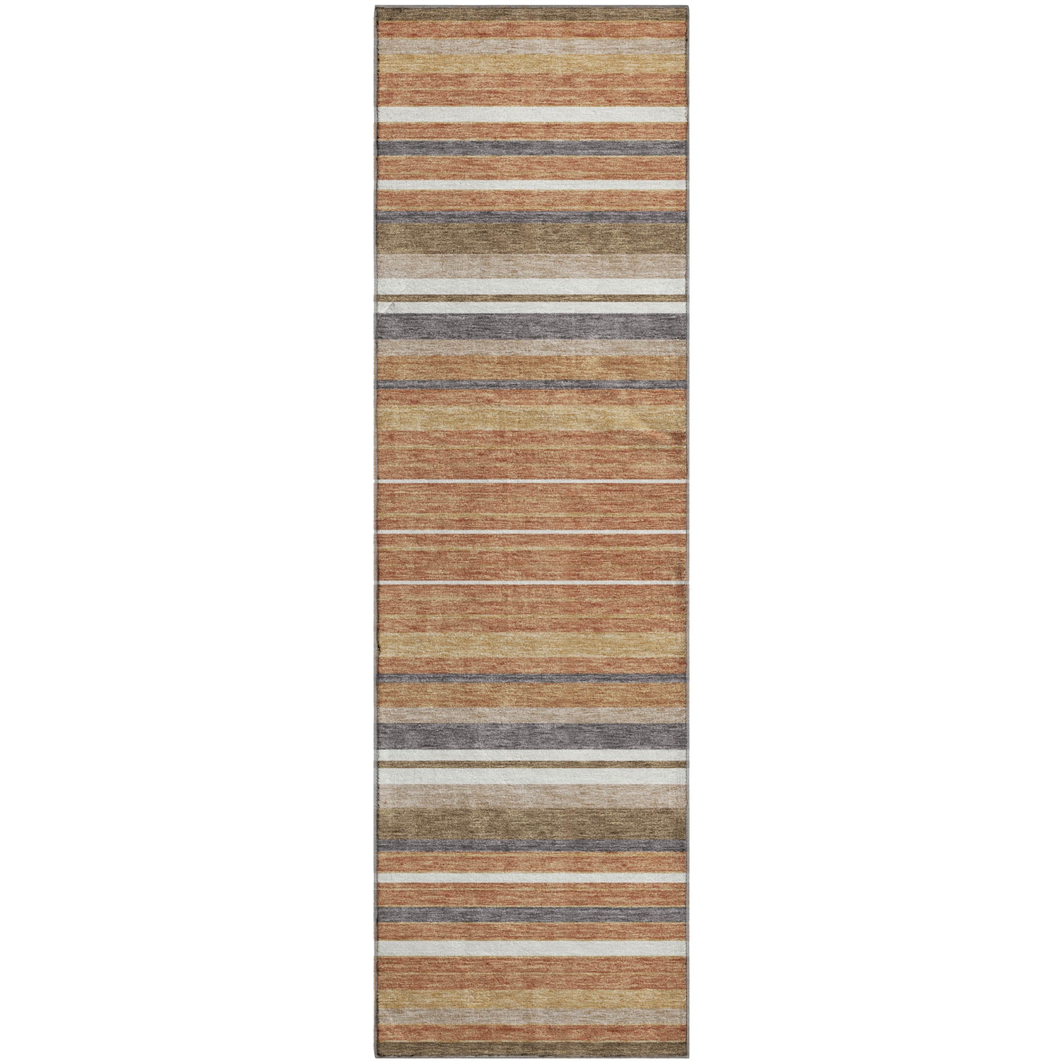 Sarajevo Machine Washable Transitional Paprika Orange Rug 2'3" x 7'6" #shape_Runner