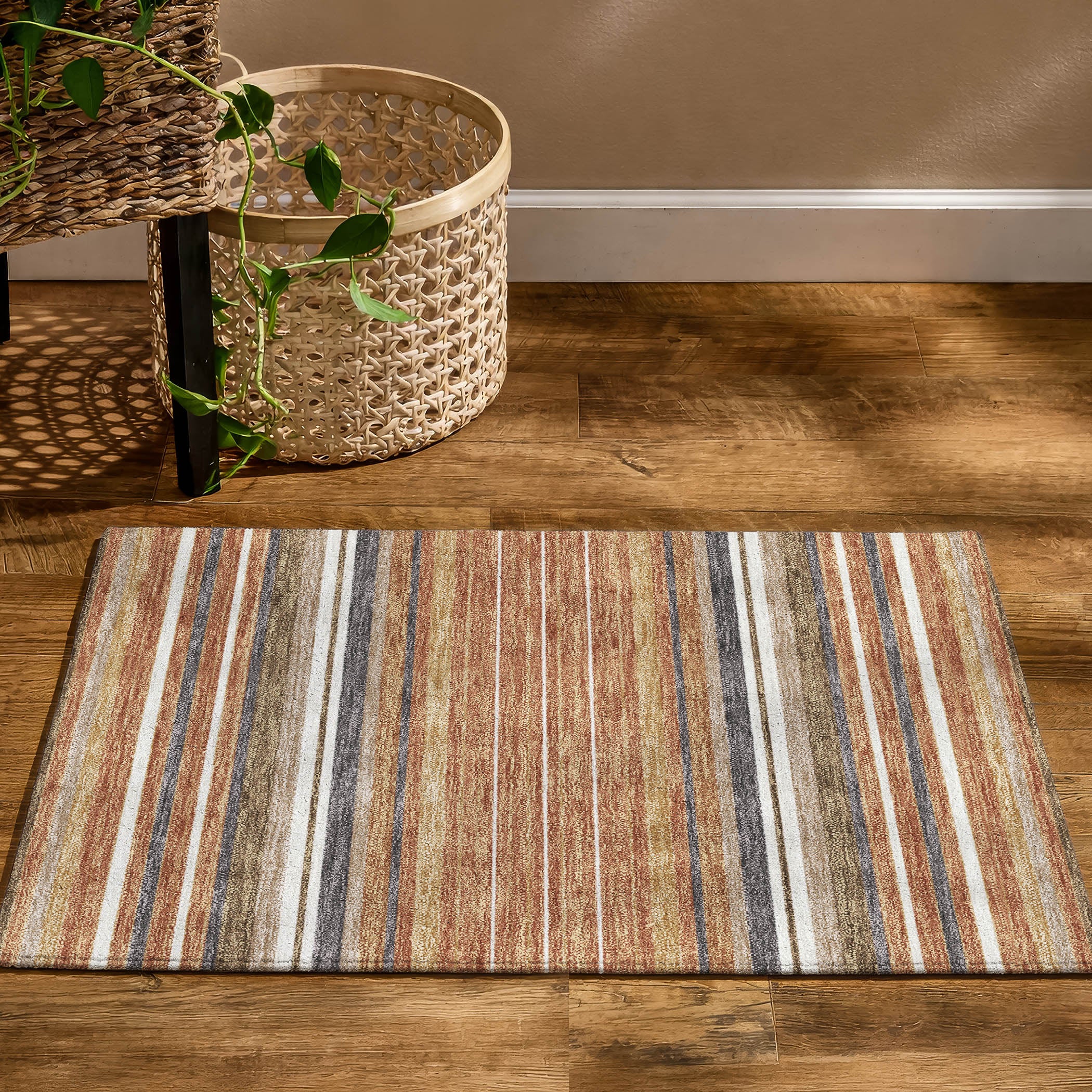 Sarajevo Machine Washable Transitional Paprika Orange Rug 1'8" x 2'6" #shape_Rectangle