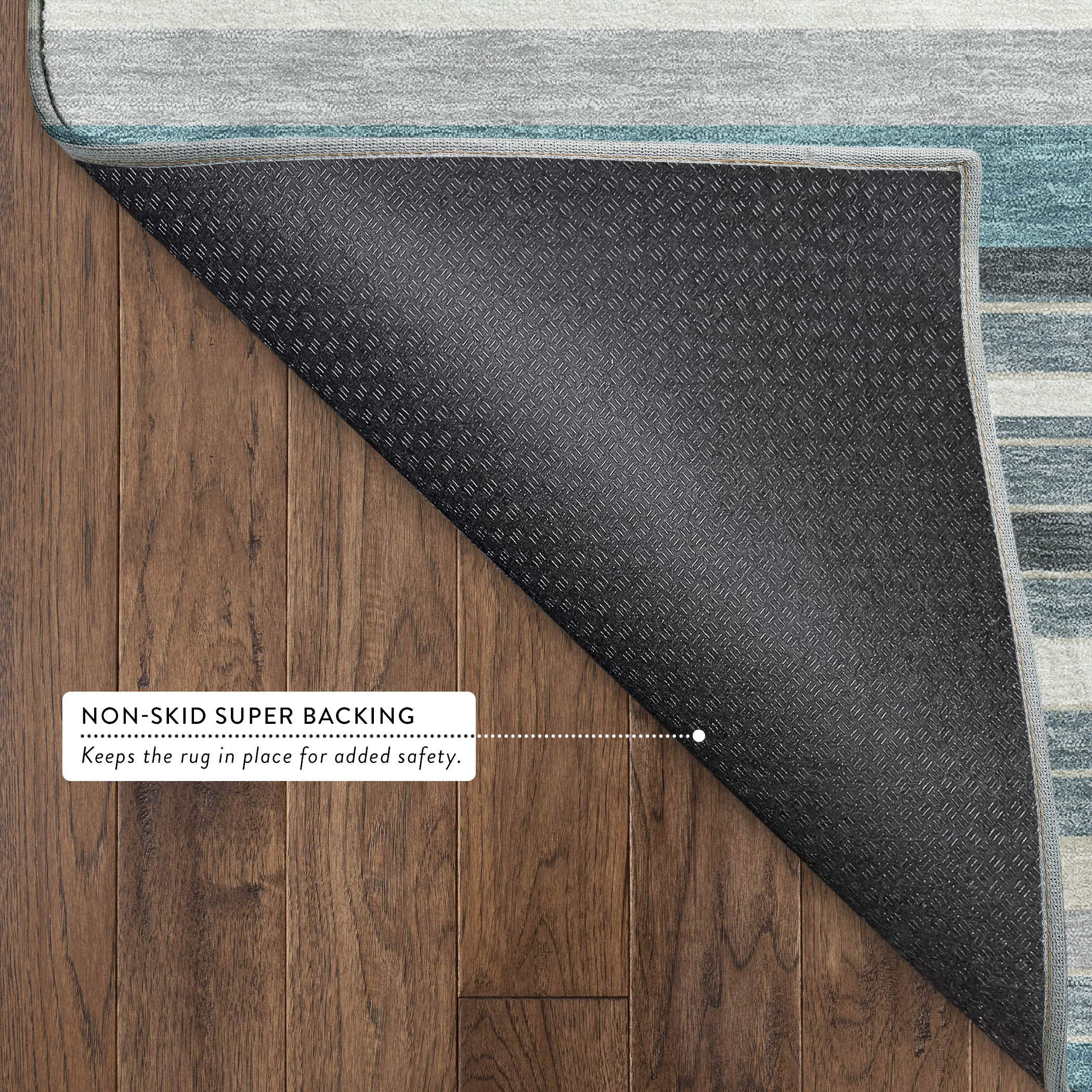 Sarajevo Machine Washable Transitional Teal Rug 1'8" x 2'6" #shape_Rectangle