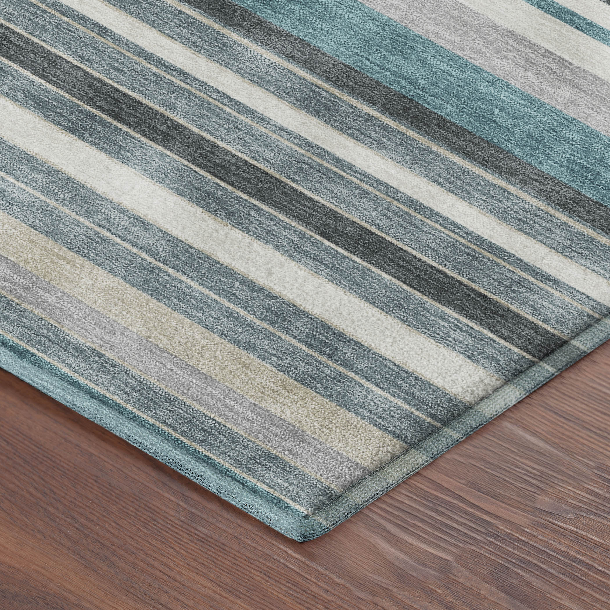 Sarajevo Machine Washable Transitional Teal Rug 1'8" x 2'6" #shape_Rectangle