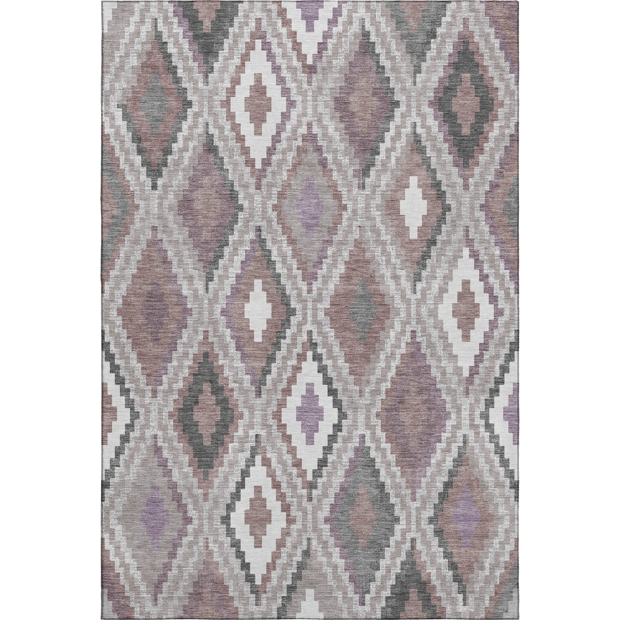Kathmandu Machine Washable Transitional Blush Pink Rug 3' x 5' #shape_Rectangle