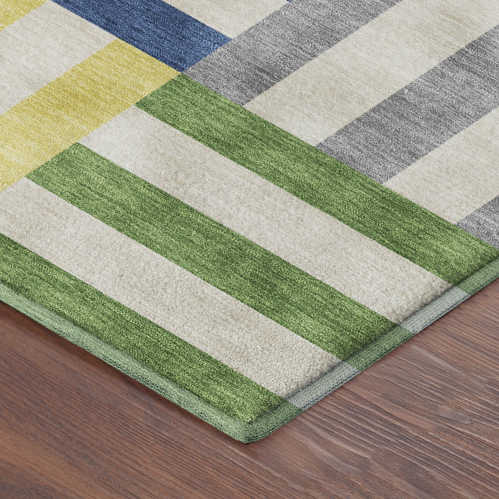 Bruges Machine Washable Transitional Blue Rug 1'8" x 2'6" #shape_Rectangle