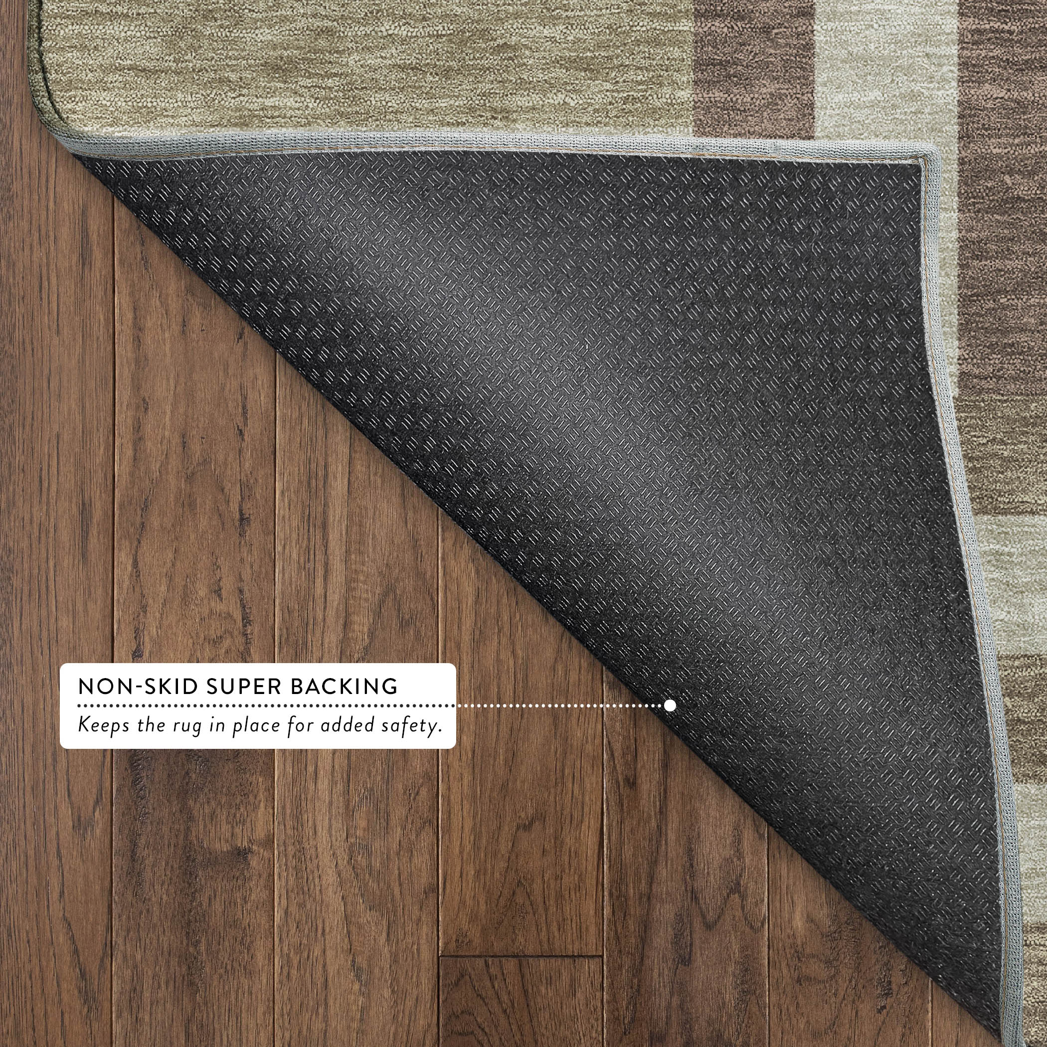 Bruges Machine Washable Transitional Brown Rug 1'8" x 2'6" #shape_Rectangle