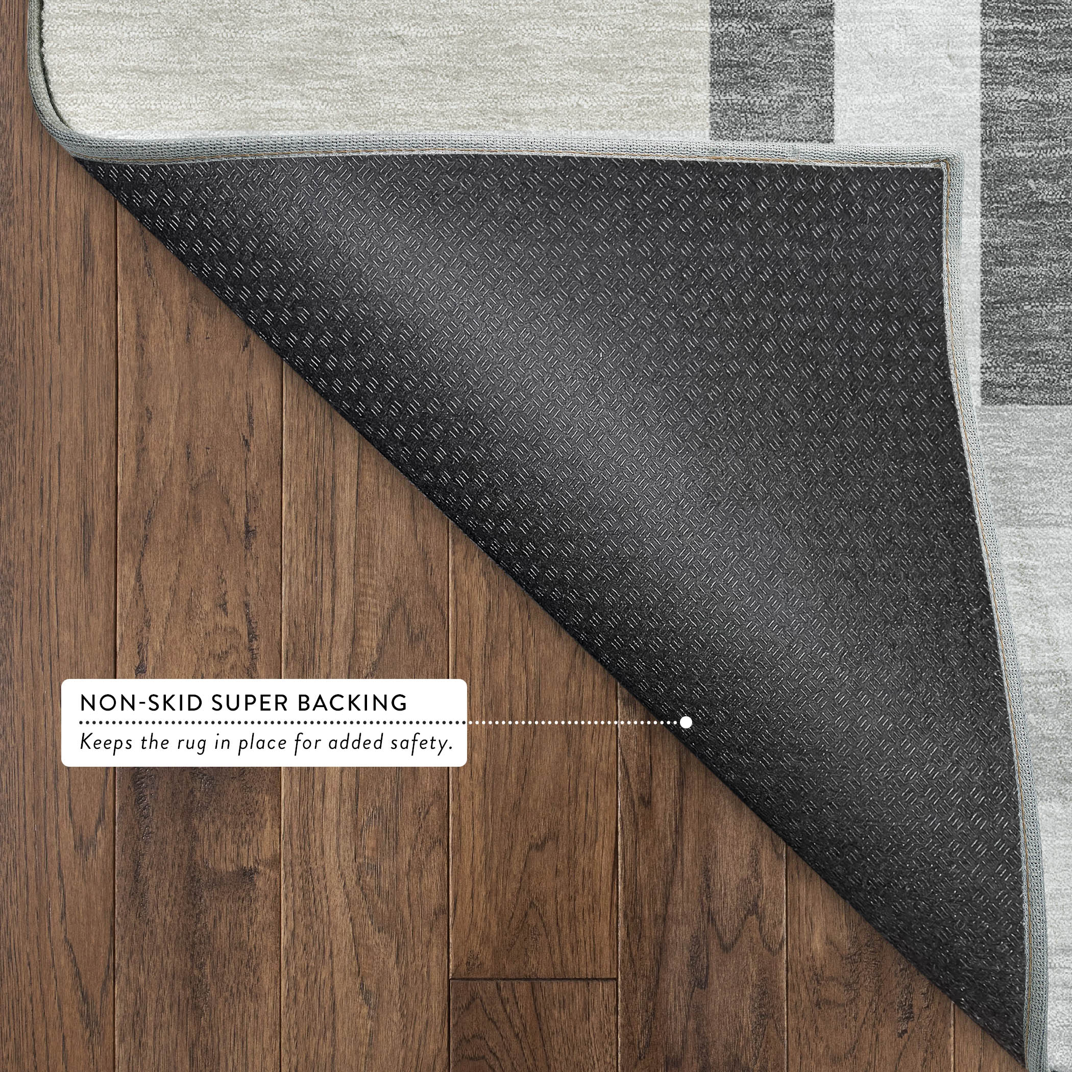 Bruges Machine Washable Transitional Gray Rug 1'8" x 2'6" #shape_Rectangle