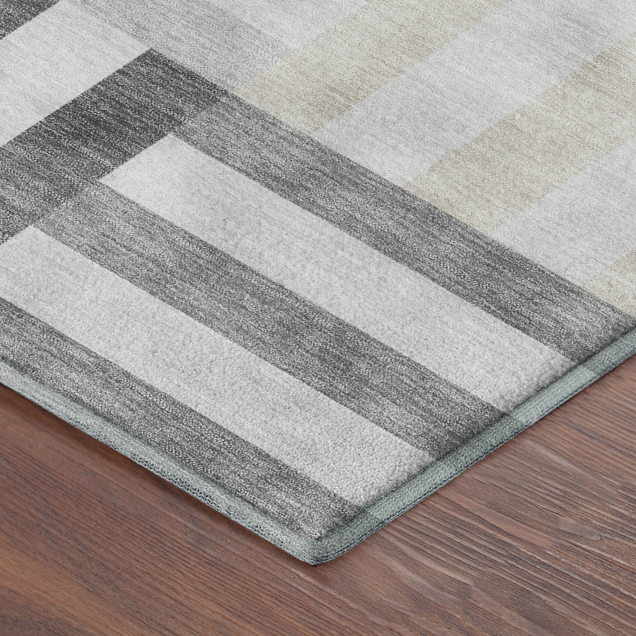 Bruges Machine Washable Transitional Gray Rug 1'8" x 2'6" #shape_Rectangle