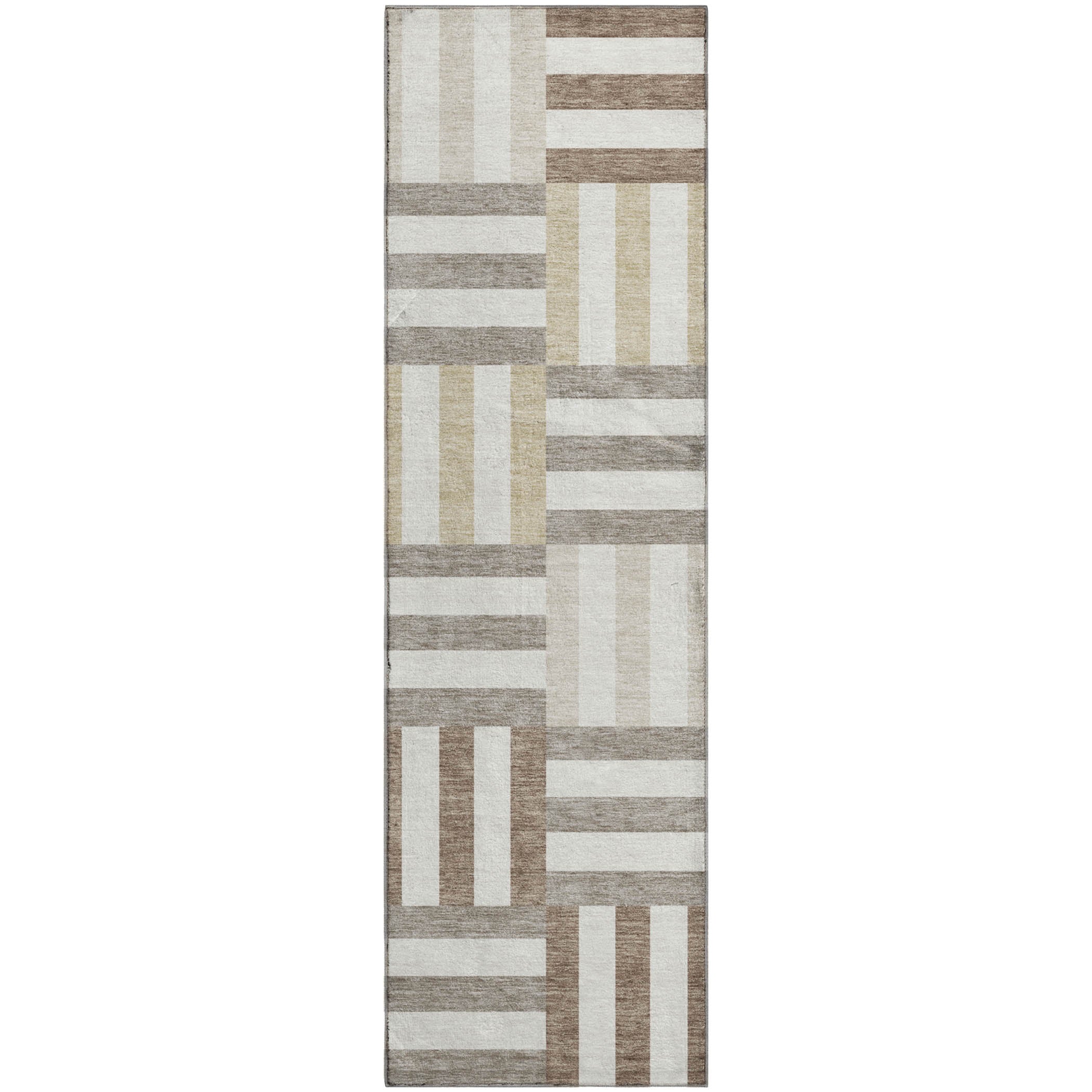 Bruges Machine Washable Transitional Ivory Rug 2'3" x 7'6" #shape_Runner