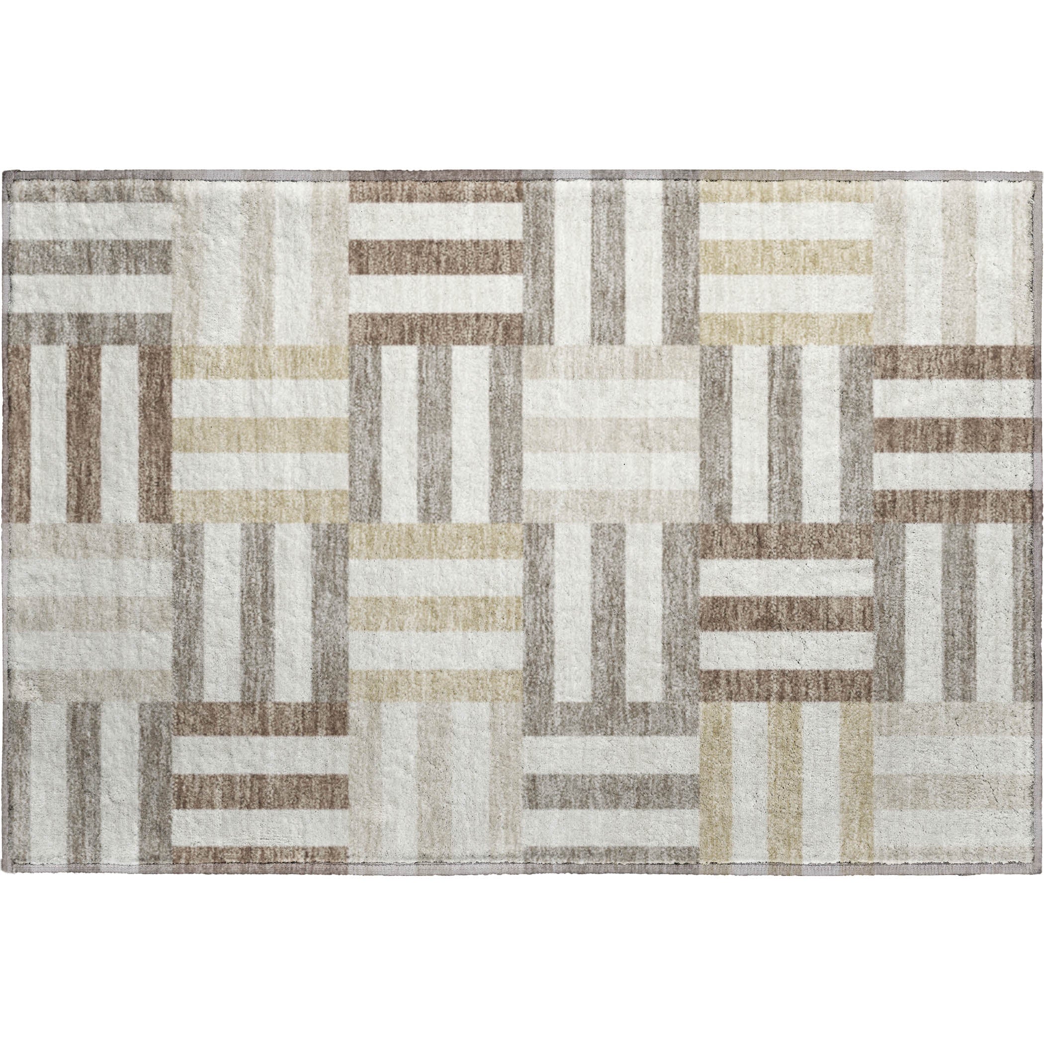 Bruges Machine Washable Transitional Ivory Rug 1'8" x 2'6" #shape_Rectangle