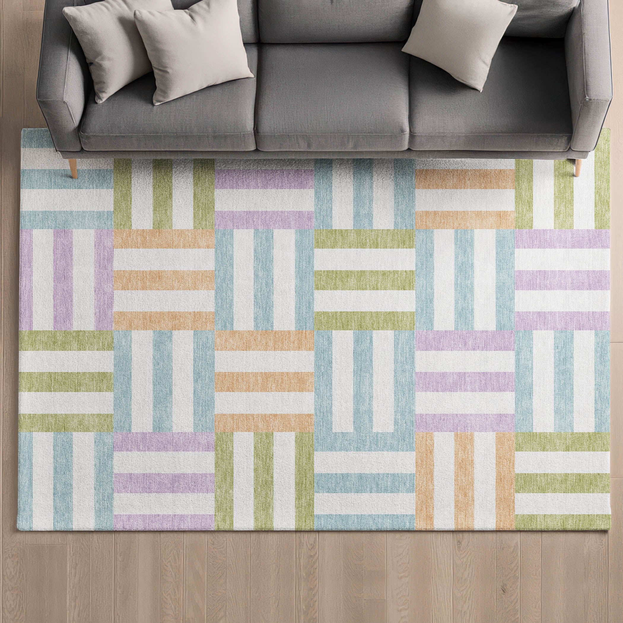 Bruges Machine Washable Transitional Pearl Ivory Rug 3' x 5' #shape_Rectangle