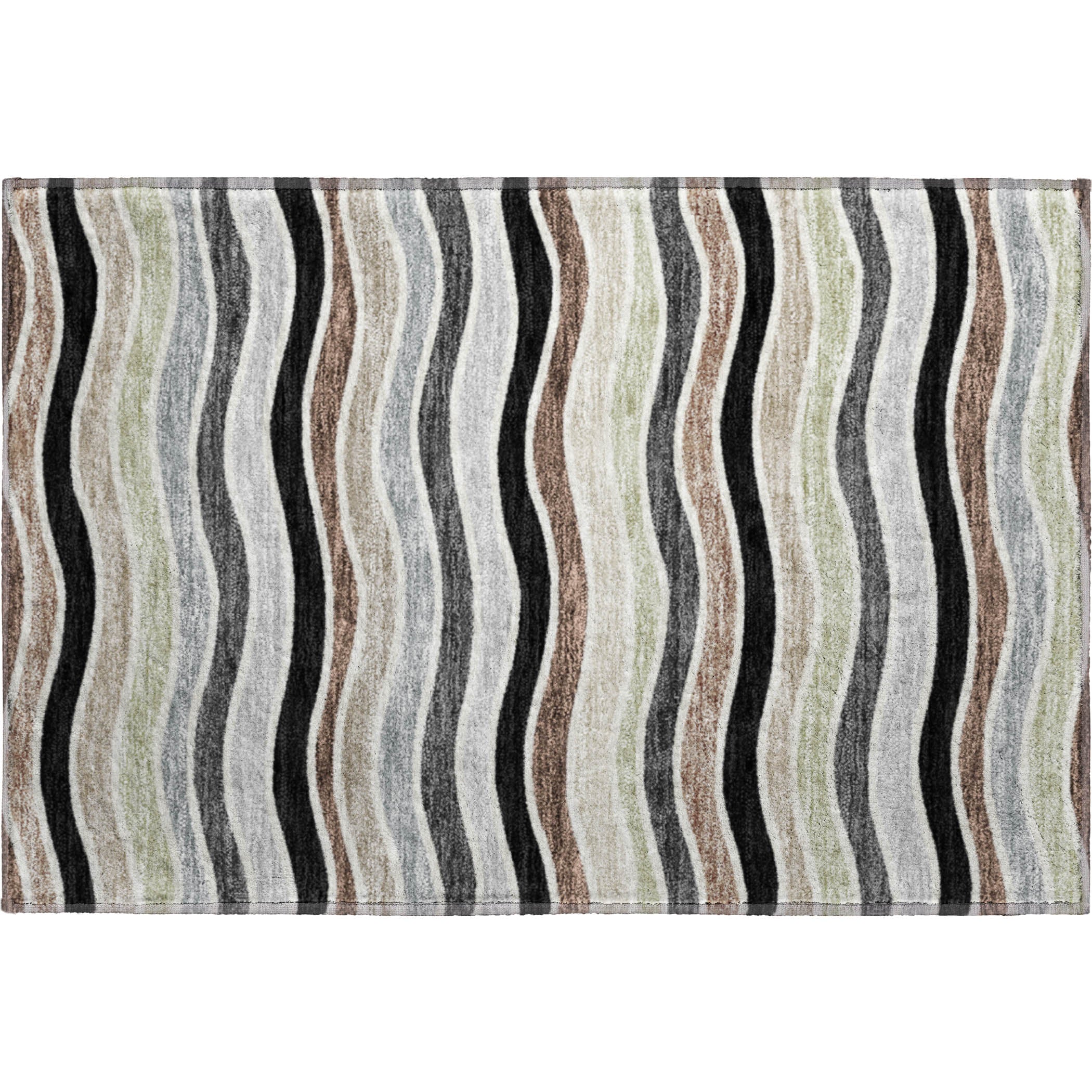 Marrakech Machine Washable Transitional Black Rug 1'8" x 2'6" #shape_Rectangle