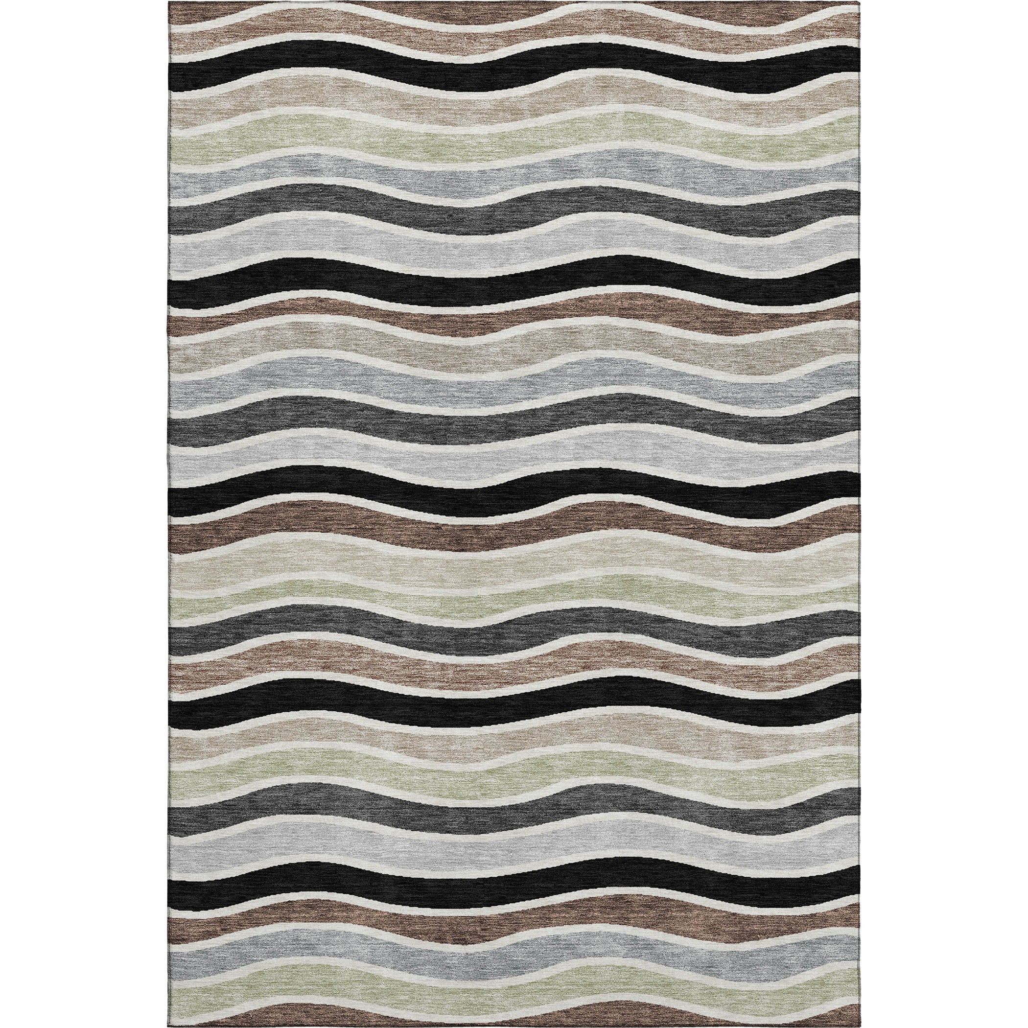 Marrakech Machine Washable Transitional Black Rug 3' x 5' #shape_Rectangle