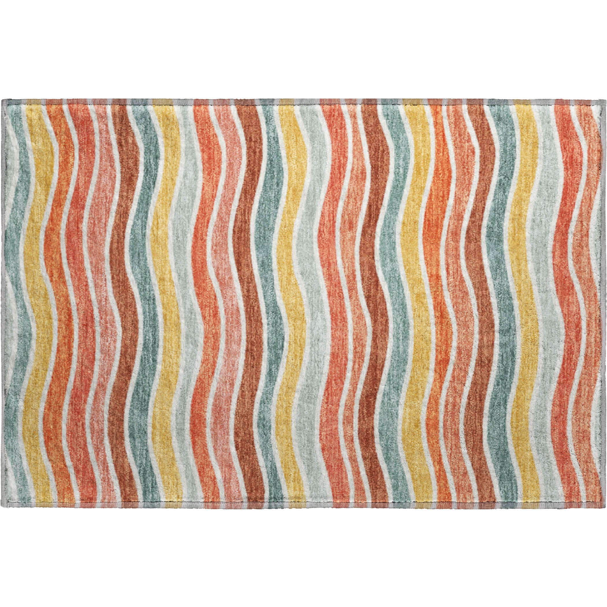 Marrakech Machine Washable Transitional Coral Orange Rug 1'8" x 2'6" #shape_Rectangle